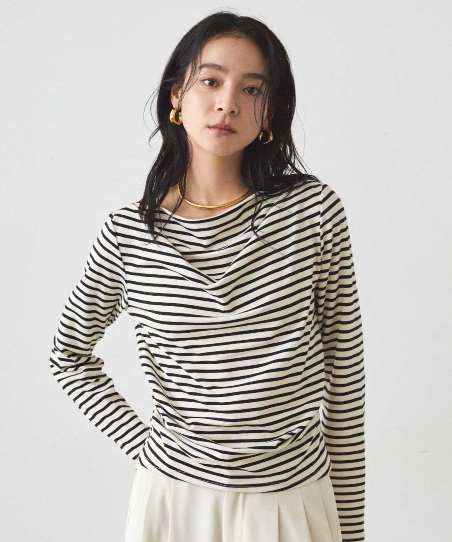 LOUNGEDRESS(ラウンジドレス) 【11/28 12:00より新色ボーダー登場！】ドレープロンT