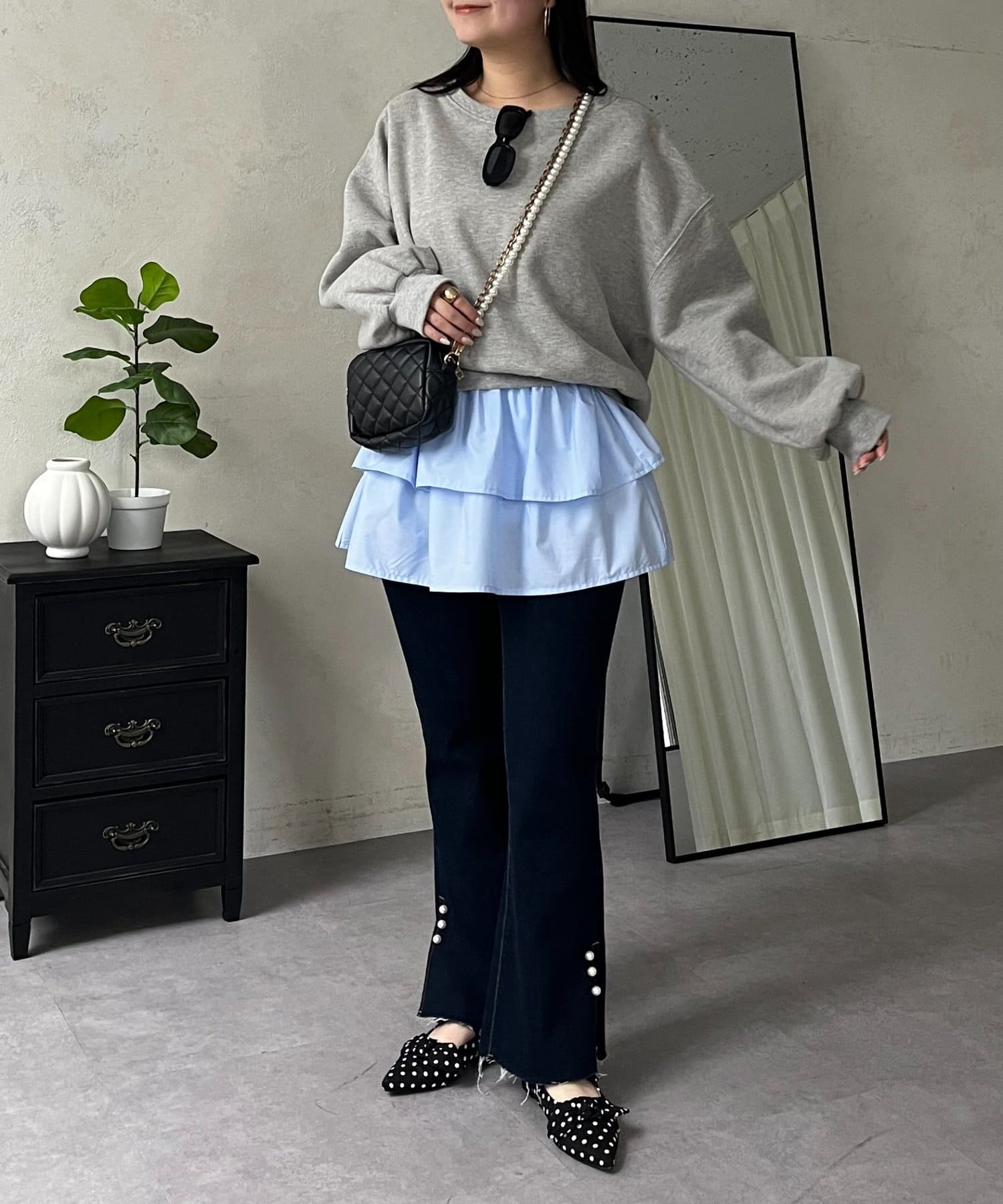 prose verse(プロズヴェール) レイヤードフリルミニスカート