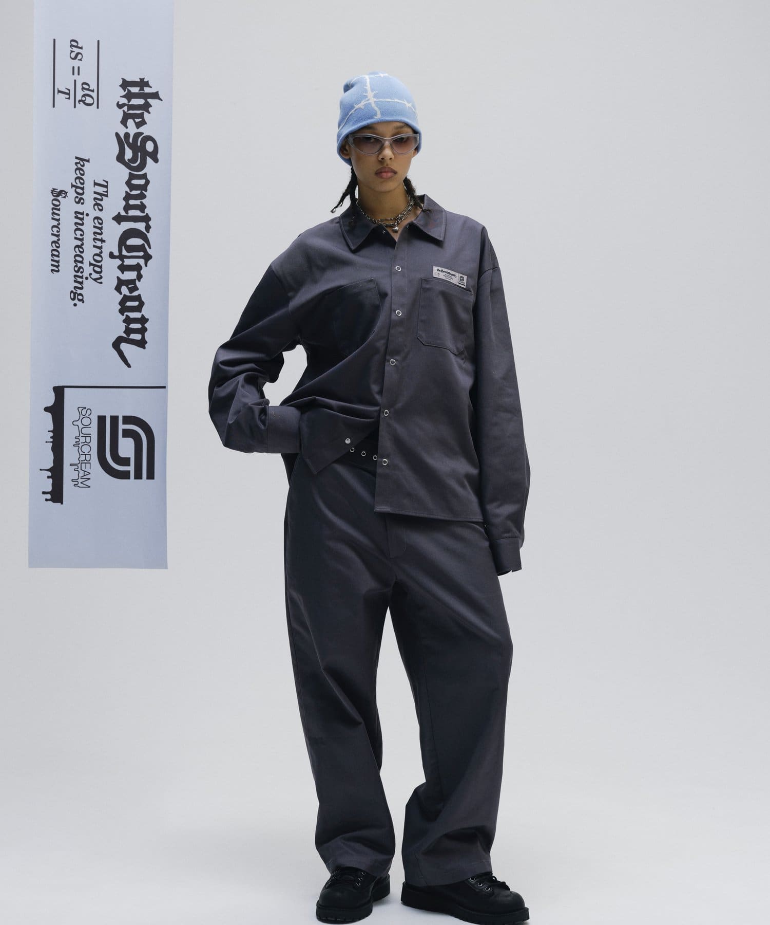 OUTLET(アウトレット) 【WHO'S WHO gallery】【Sourcream】ツイルワークシャツ