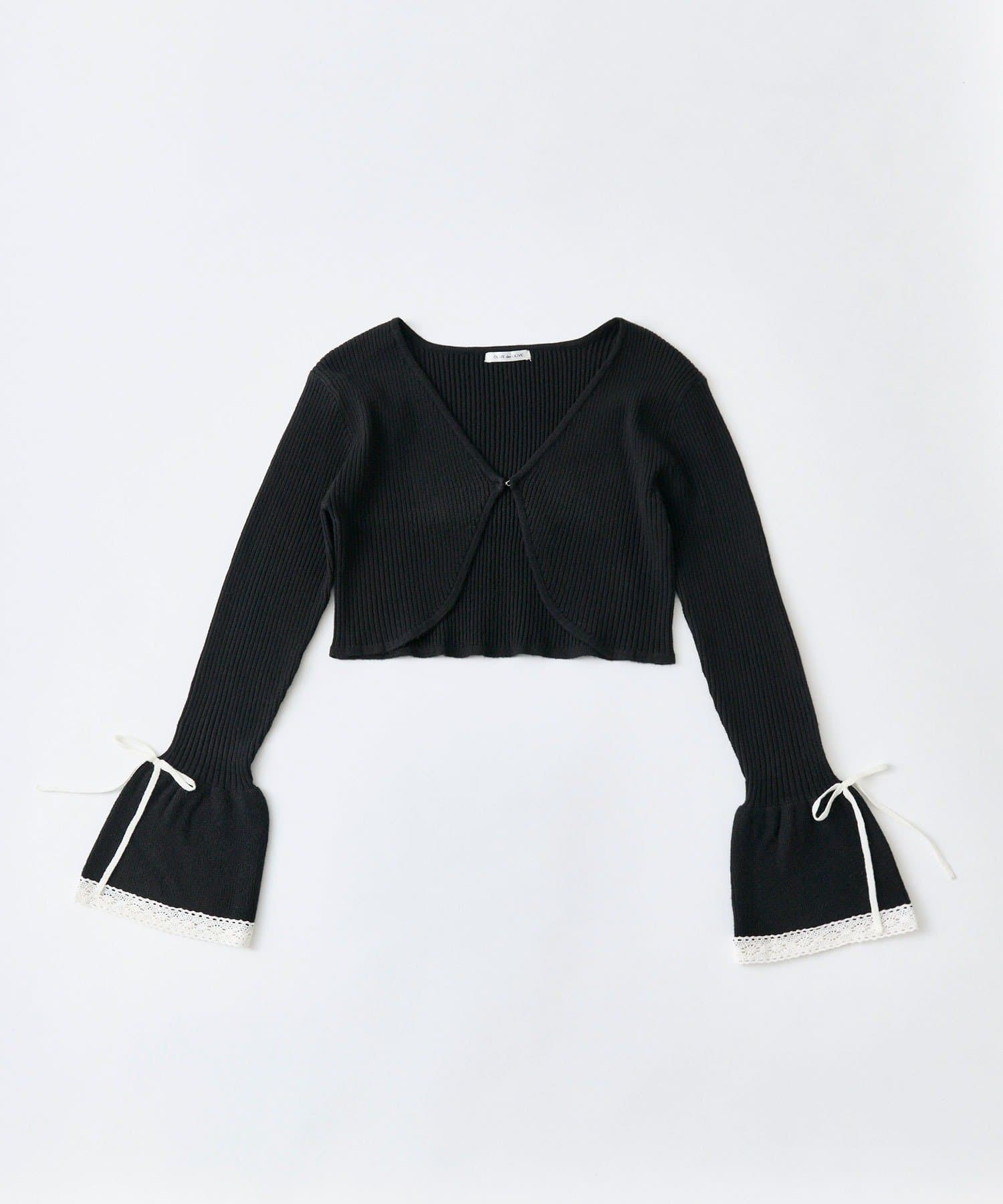 OLIVE des OLIVE(オリーブ デ オリーブ) ベルスリーブリボンボレロ