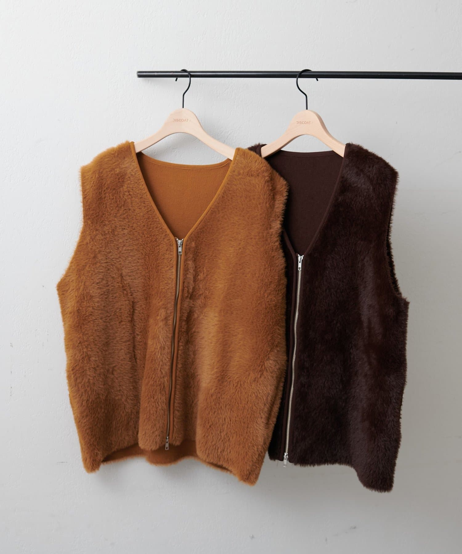DISCOAT(ディスコート) 【ユニセックス】ミンクライクファーベスト
