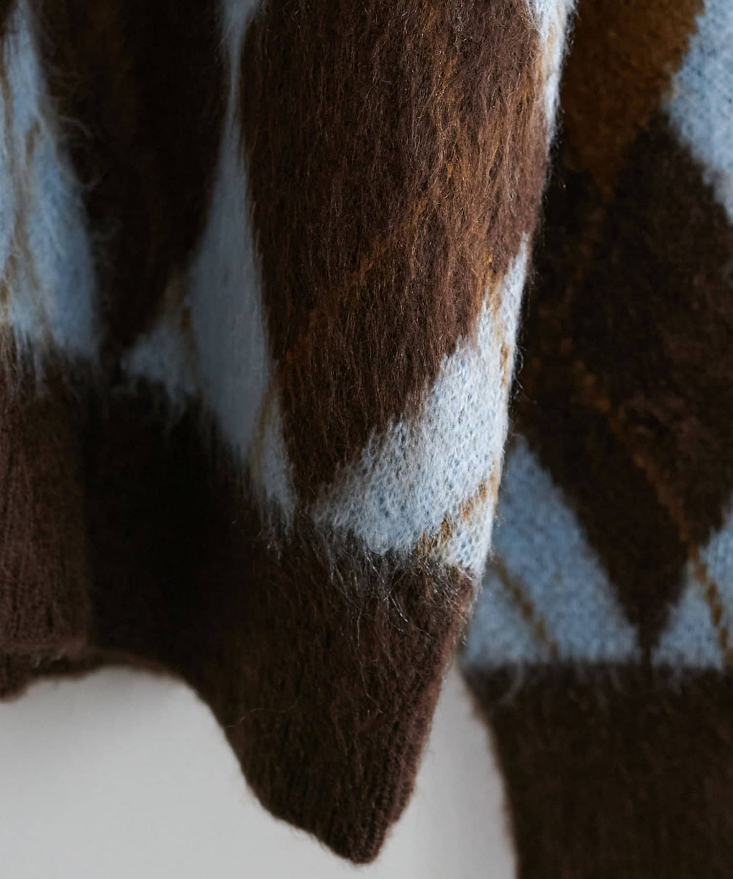 DISCOAT(ディスコート) 【ユニセックス】アーガイル柄ニットカーディガン