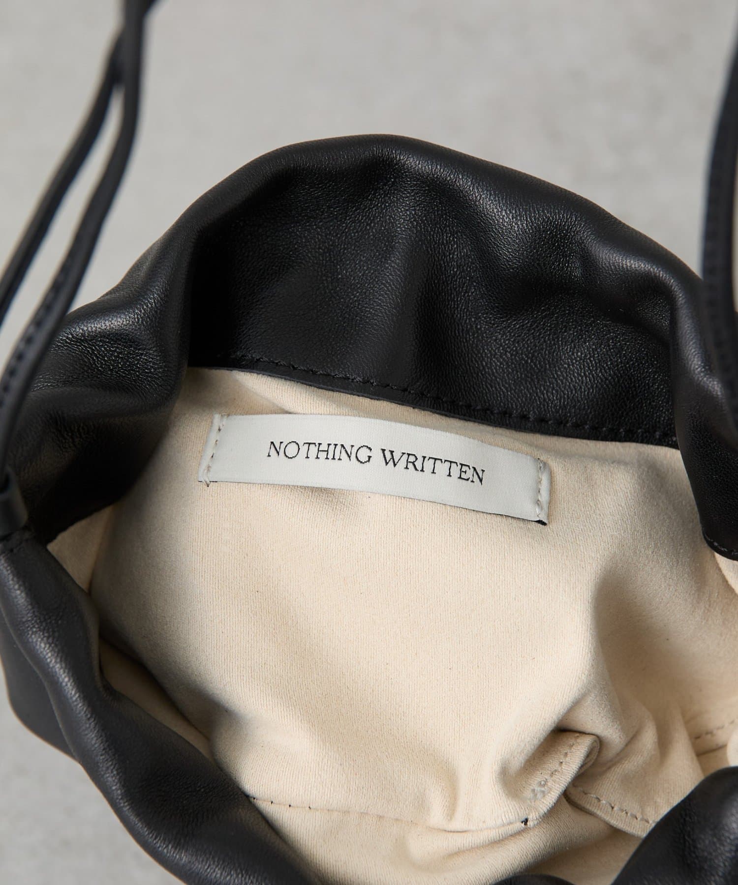 BEARDSLEY(ビアズリー) 《NOTHING WRITTEN》レザーミニ巾着バッグ