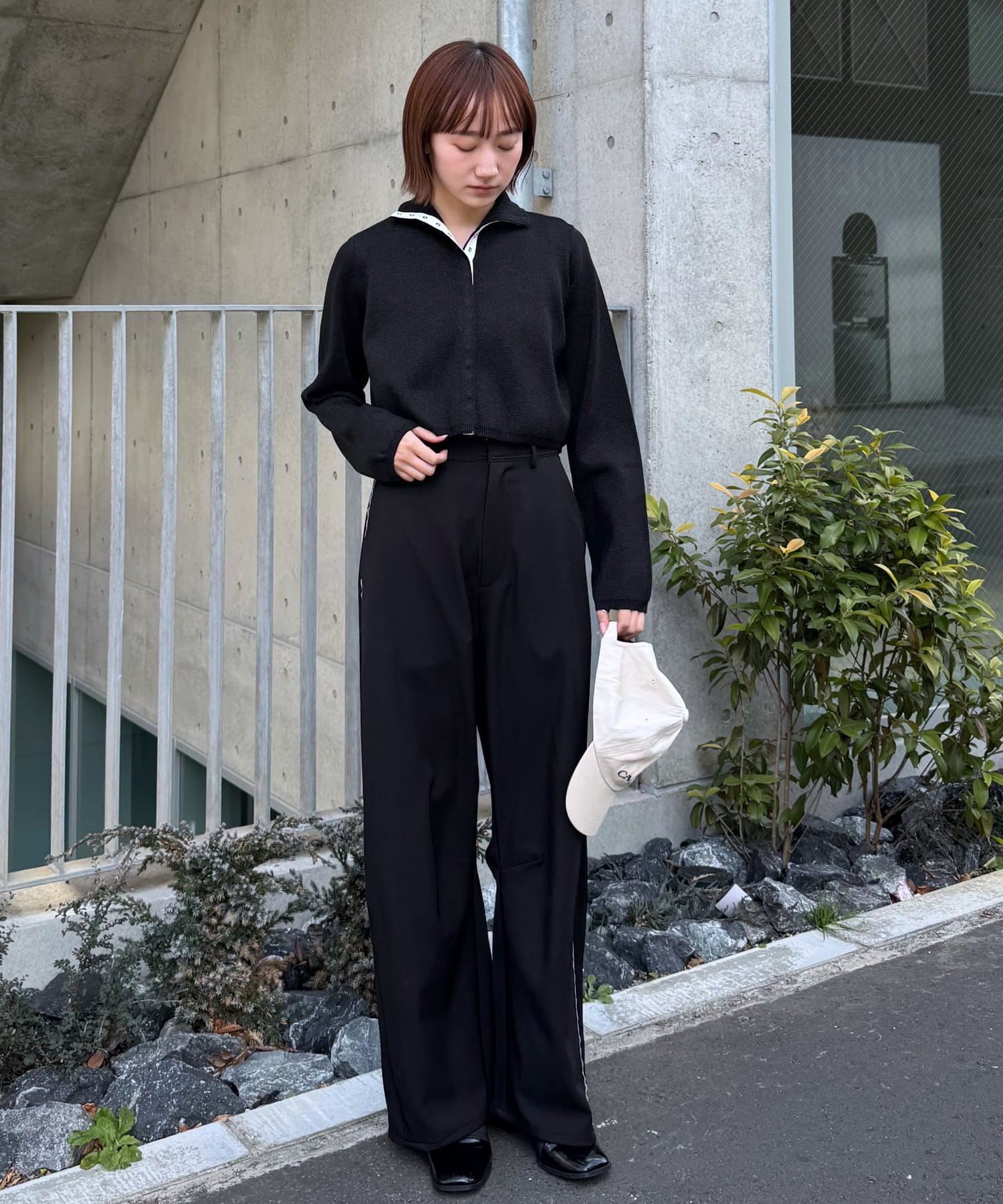 mline(エムライン) [mline]レースレイヤード スラックスパンツ