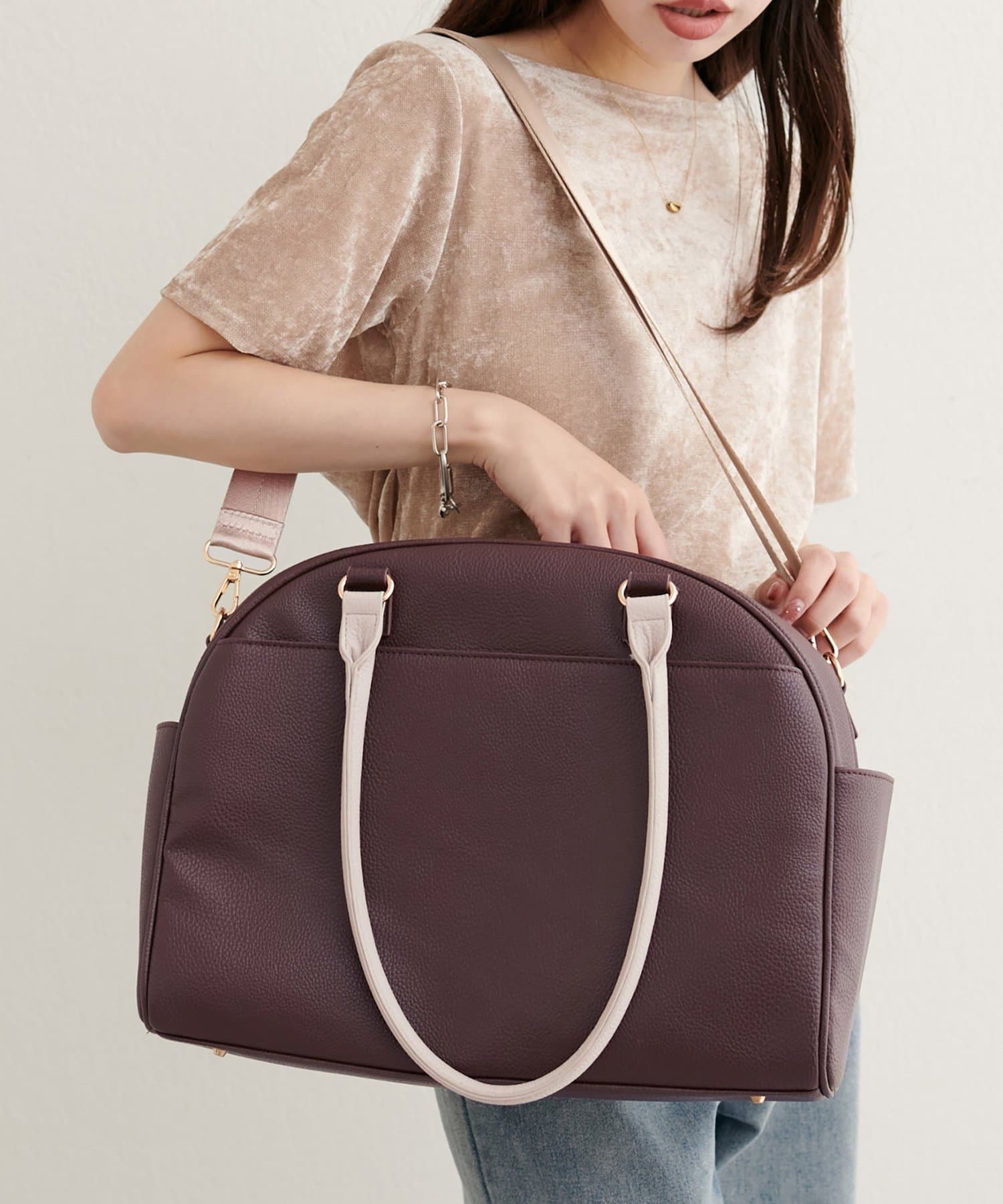 natural couture(ナチュラルクチュール) osonoボストンキャリーオンBAG