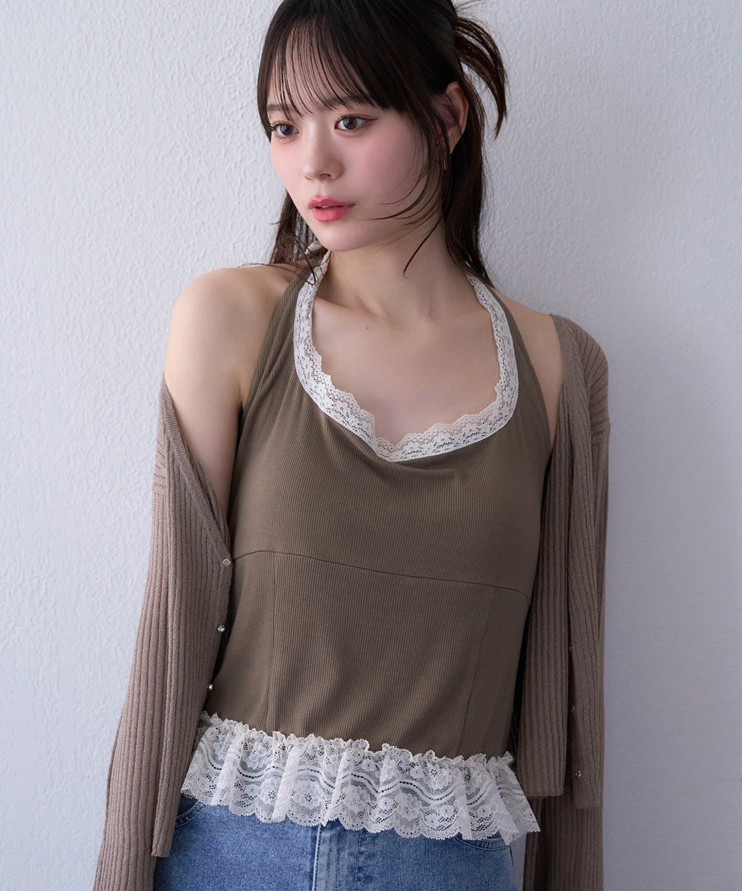 one after another NICE CLAUP(ワンアフターアナザー ナイスクラップ) ホルターネックカットソー