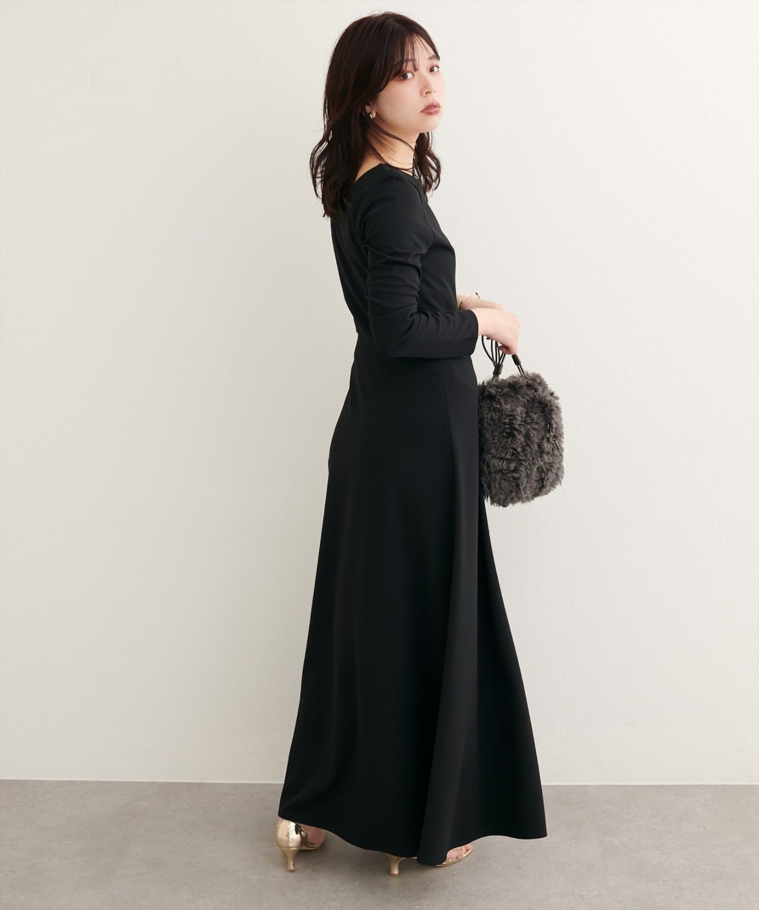 natural couture(ナチュラルクチュール) WEB限定／〈osono〉前後2WAYカットジョーゼットフレアワンピース