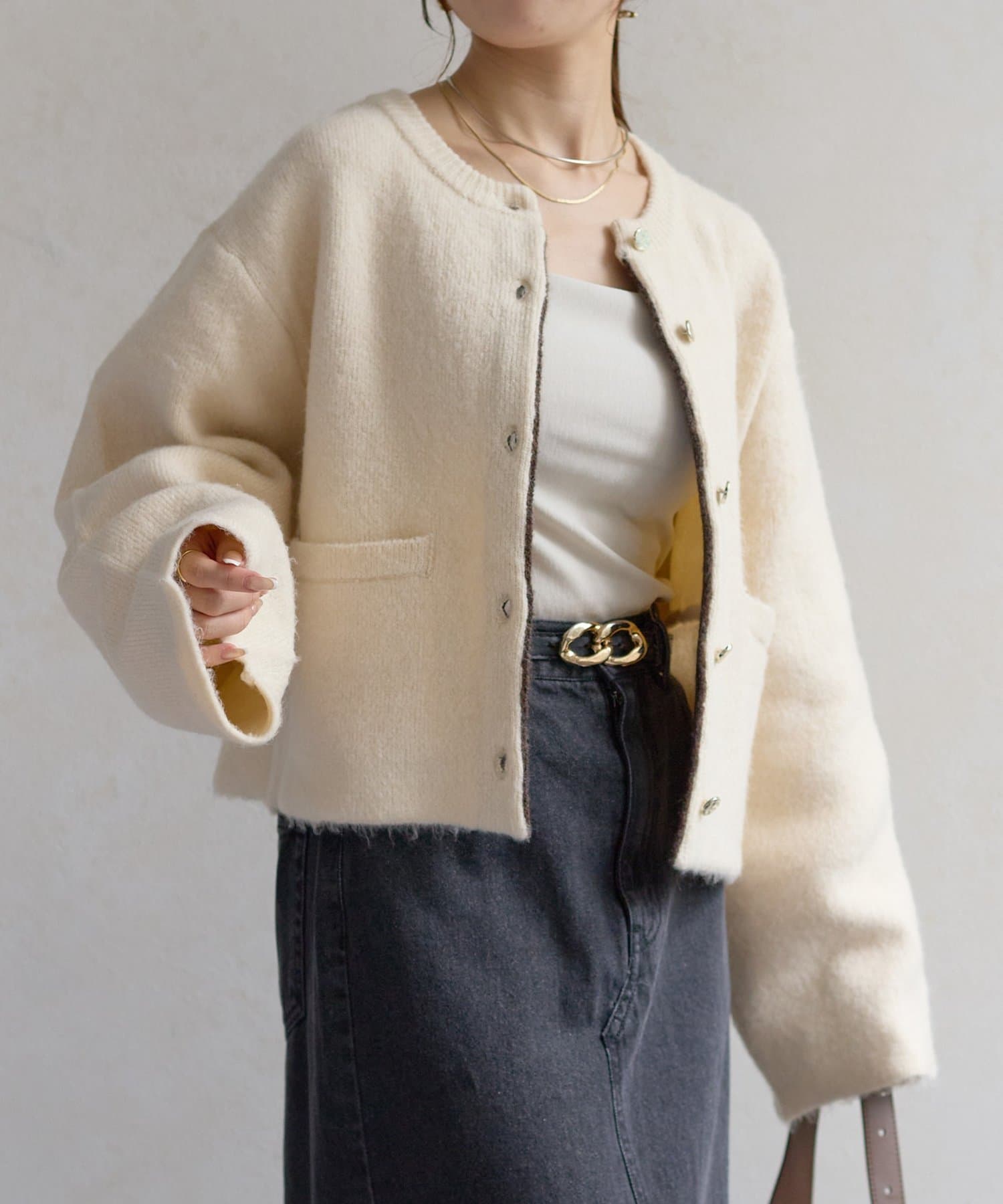 Plage - Plage ゴールドボタンニットジャケット　新品　即完売品 GOLDボタンニットジャケット | Thevon.(ゼヴォン)レディース