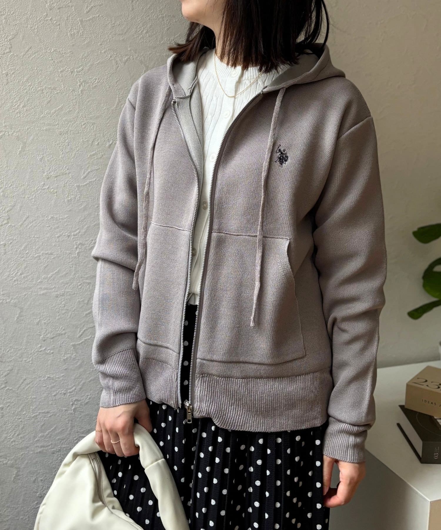 LOCUST(ローカスト) 【U.S.POLO ASSN.】 スウェットライクニットパーカー