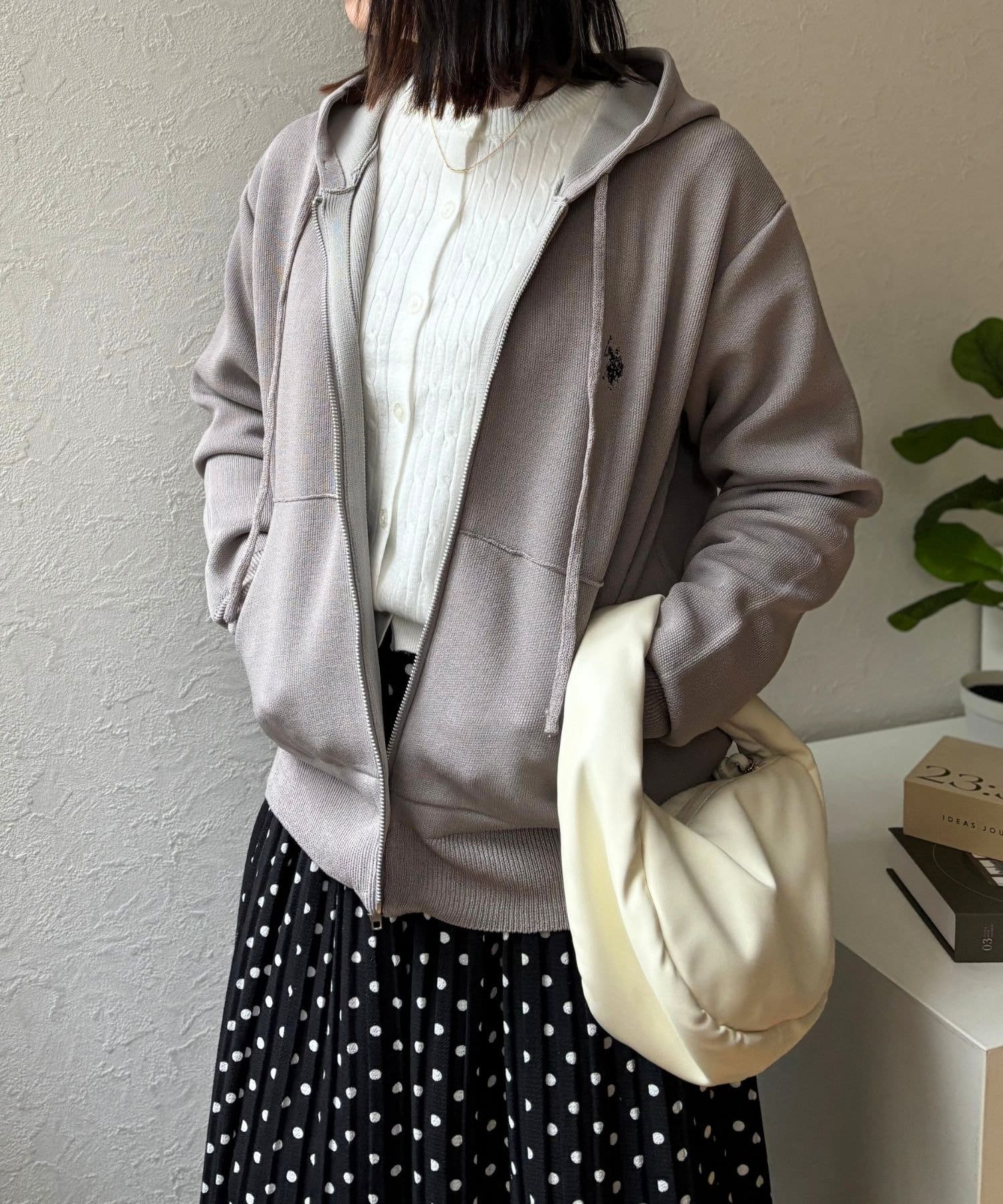 LOCUST(ローカスト) 【U.S.POLO ASSN.】 スウェットライクニットパーカー