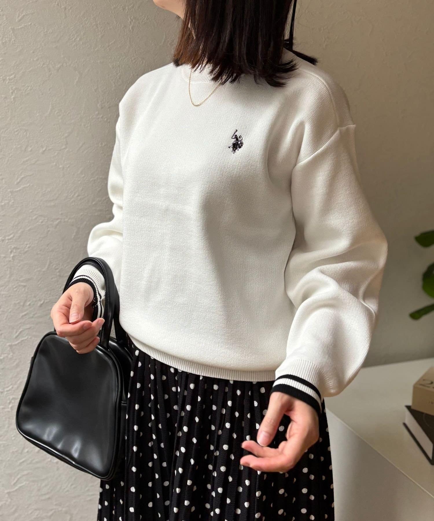 LOCUST(ローカスト) 【U.S.POLO ASSN.】 スウェットライクニットプルオーバー