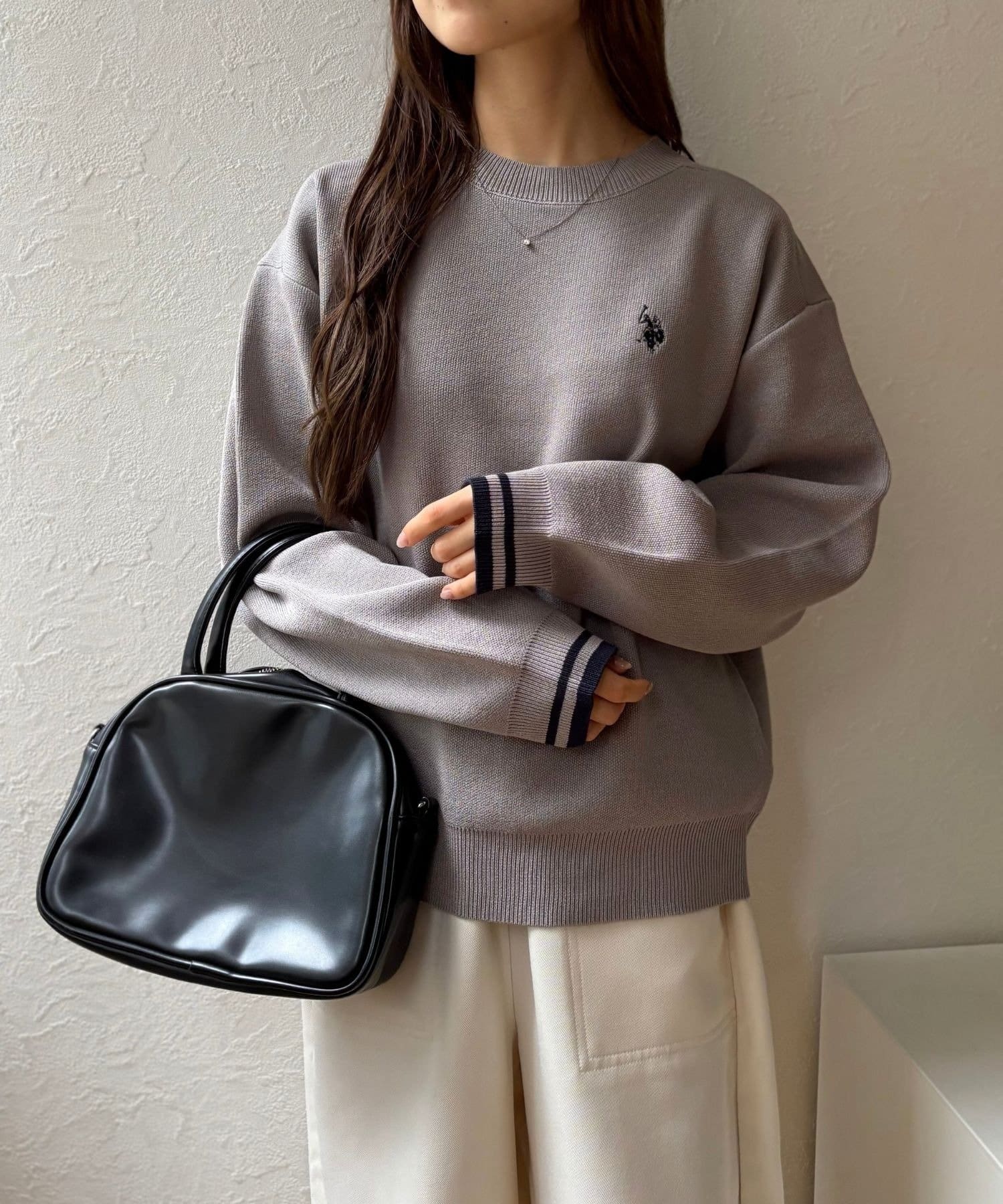 LOCUST(ローカスト) 【U.S.POLO ASSN.】 スウェットライクニットプルオーバー