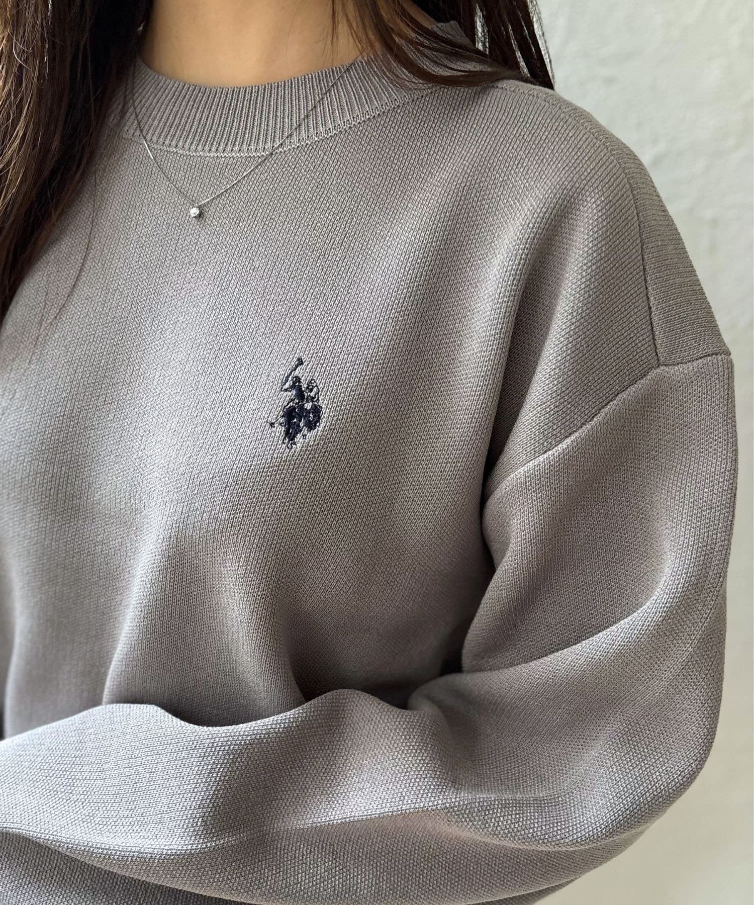 LOCUST(ローカスト) 【U.S.POLO ASSN.】 スウェットライクニットプルオーバー