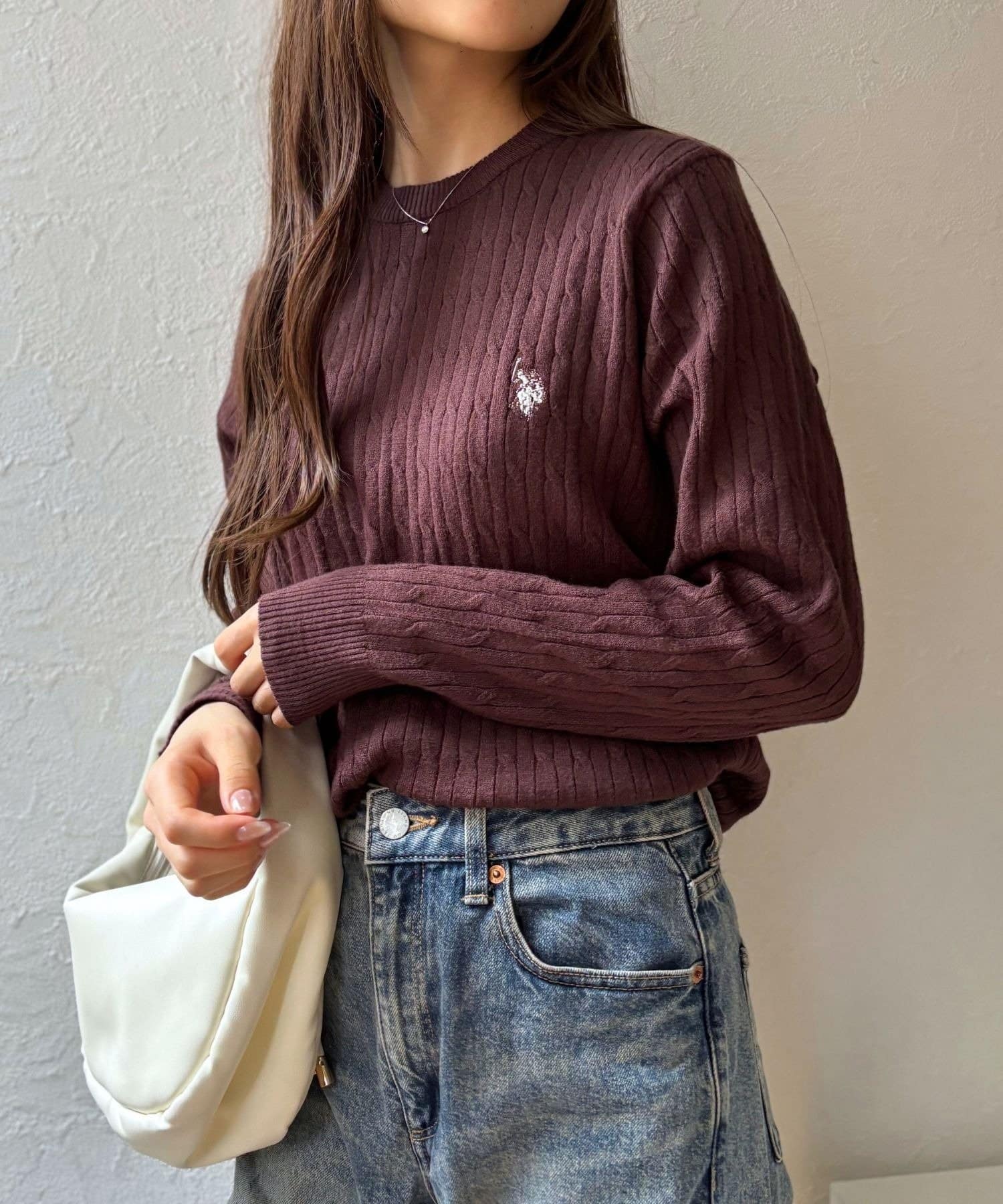 LOCUST(ローカスト) 【U.S.POLO ASSN.】 ケーブルニットプルオーバー