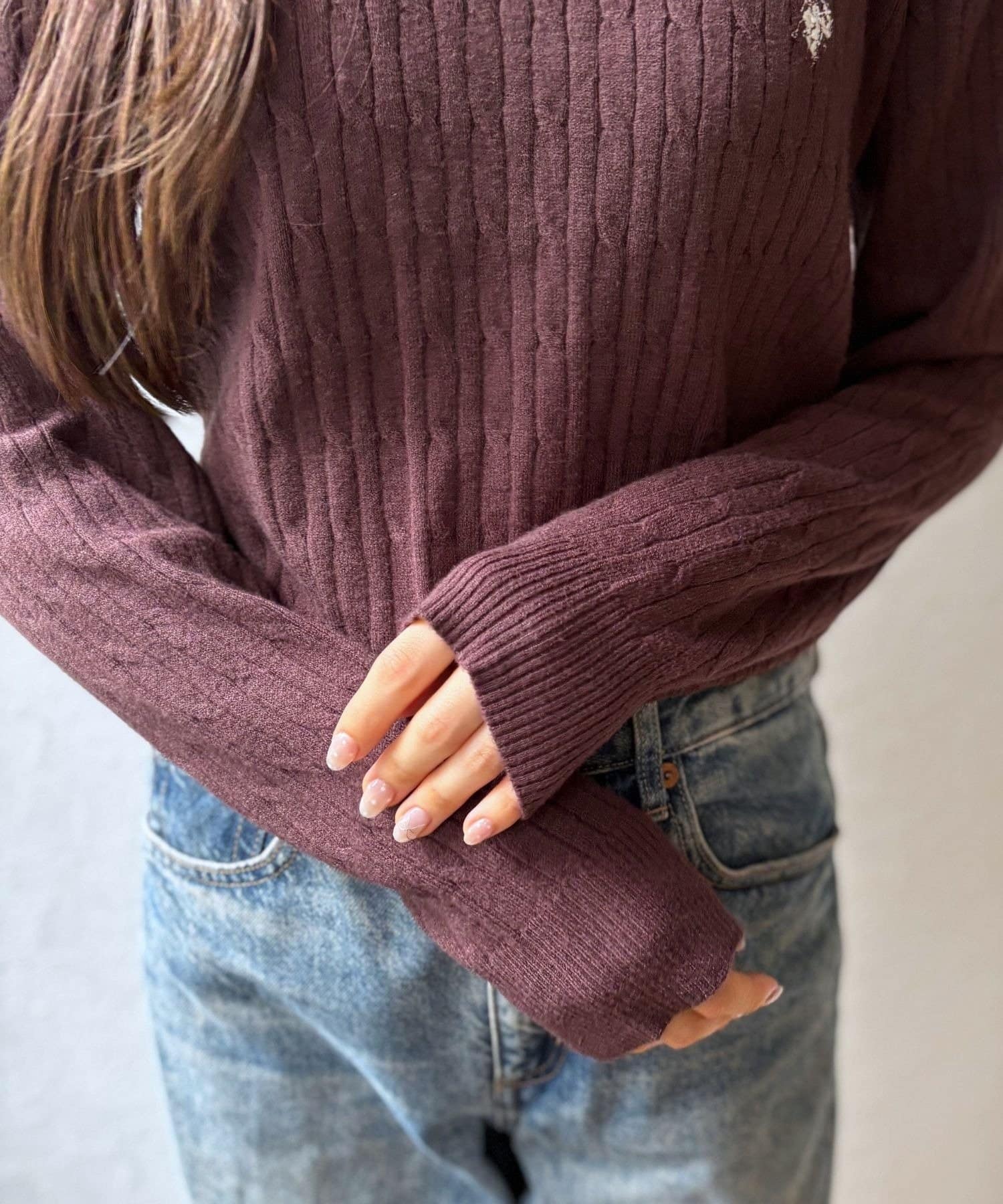 LOCUST(ローカスト) 【U.S.POLO ASSN.】 ケーブルニットプルオーバー