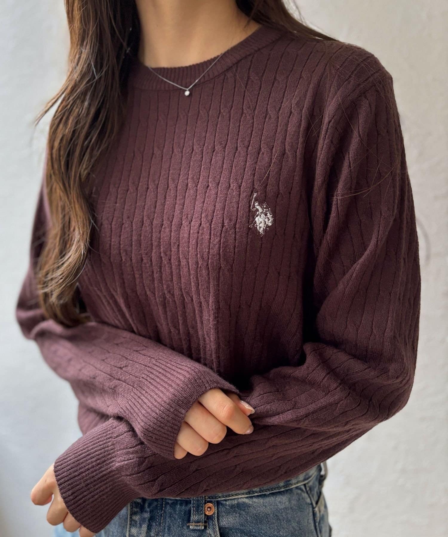 LOCUST(ローカスト) 【U.S.POLO ASSN.】 ケーブルニットプルオーバー