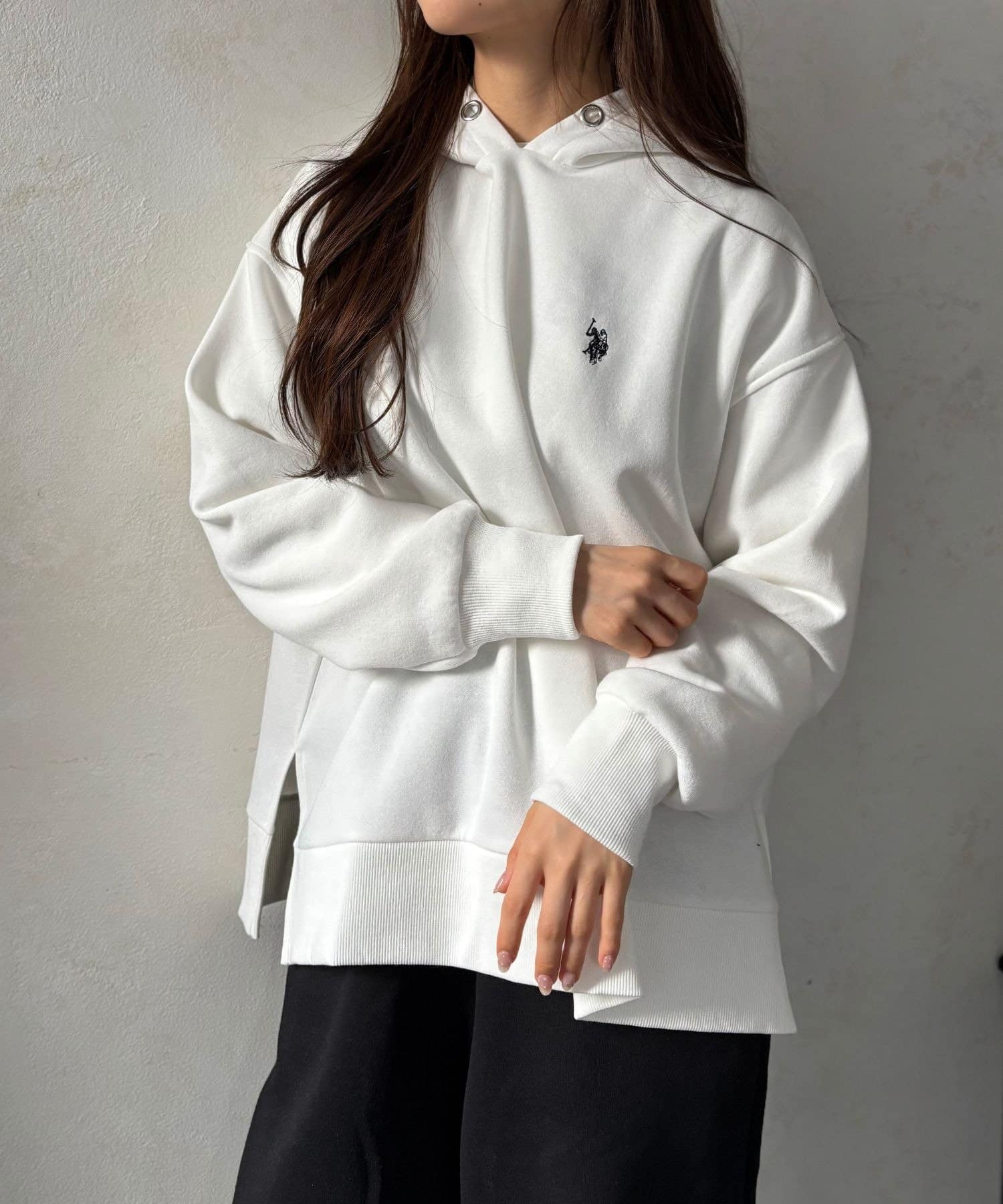 LOCUST(ローカスト) 【U.S.POLO ASSN.】裏起毛サイドスリットパーカー