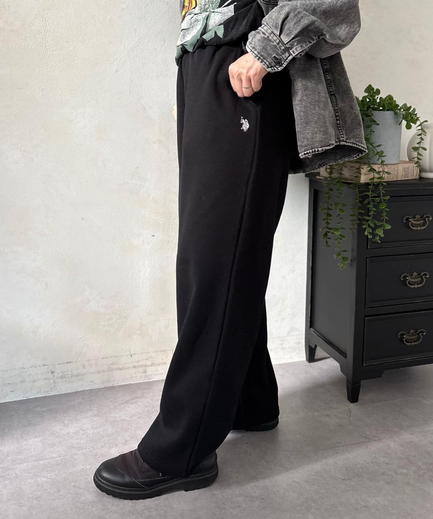 LOCUST(ローカスト) 【U.S.POLO ASSN.】スウェットワイドパンツ