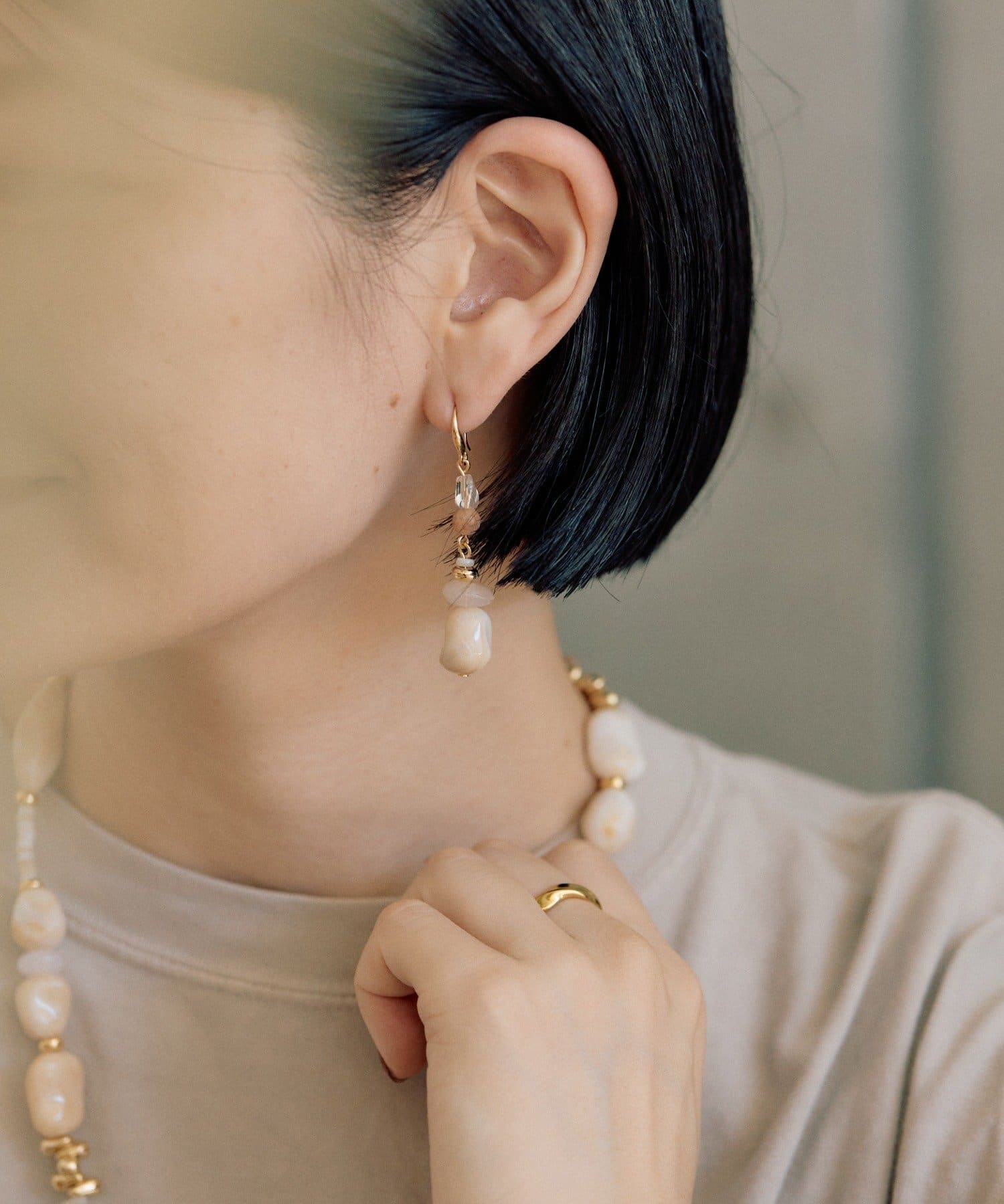 ear PAPILLONNER(イア パピヨネ) あいまいマーブルピアス