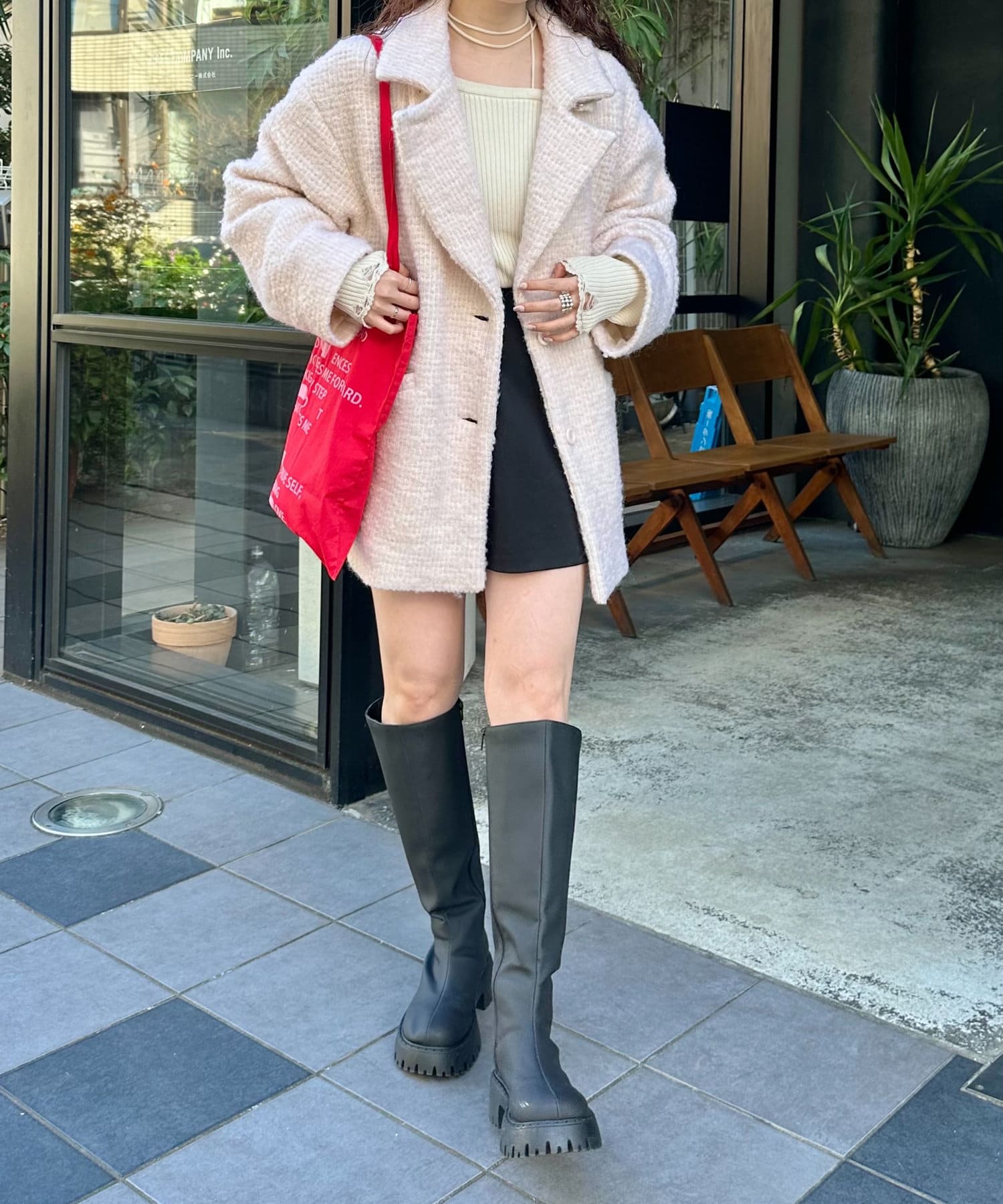 kastane コート Kastane】ブークレミドルステンカラーコート | OUTLET