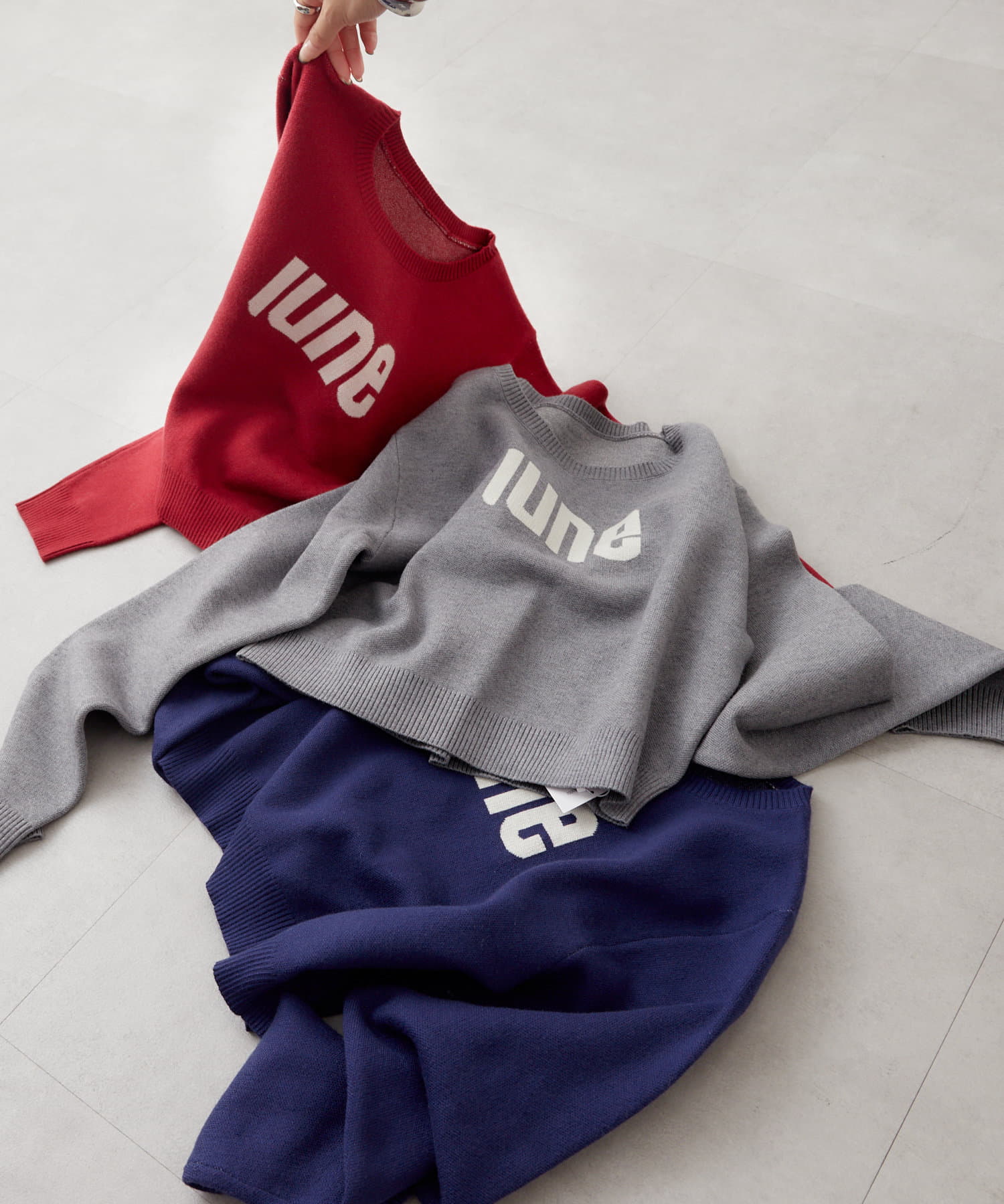 OUTLET(アウトレット) 【mystic】ジャガードロゴニット