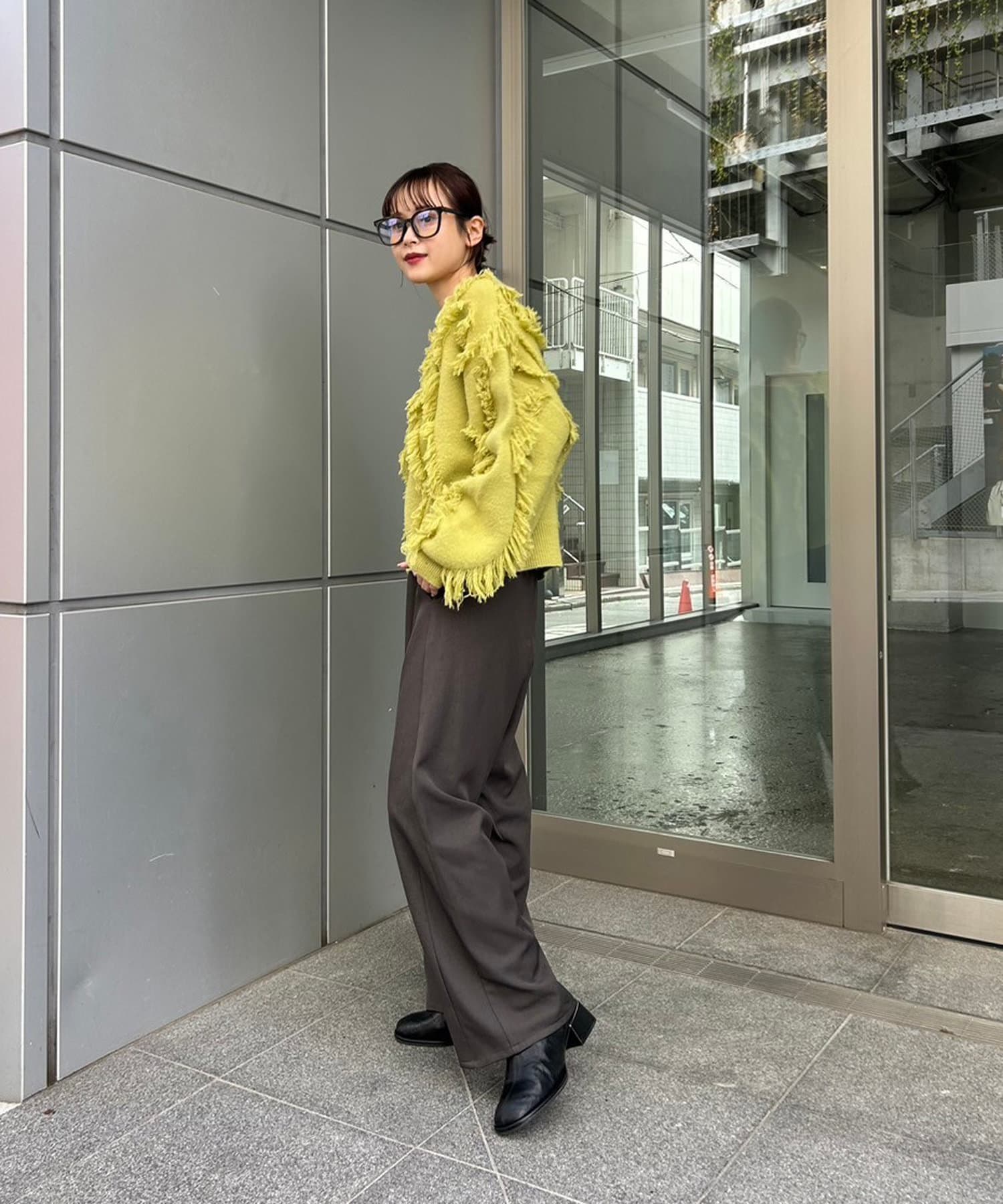 OUTLET(アウトレット) 【mystic】フリンジニット