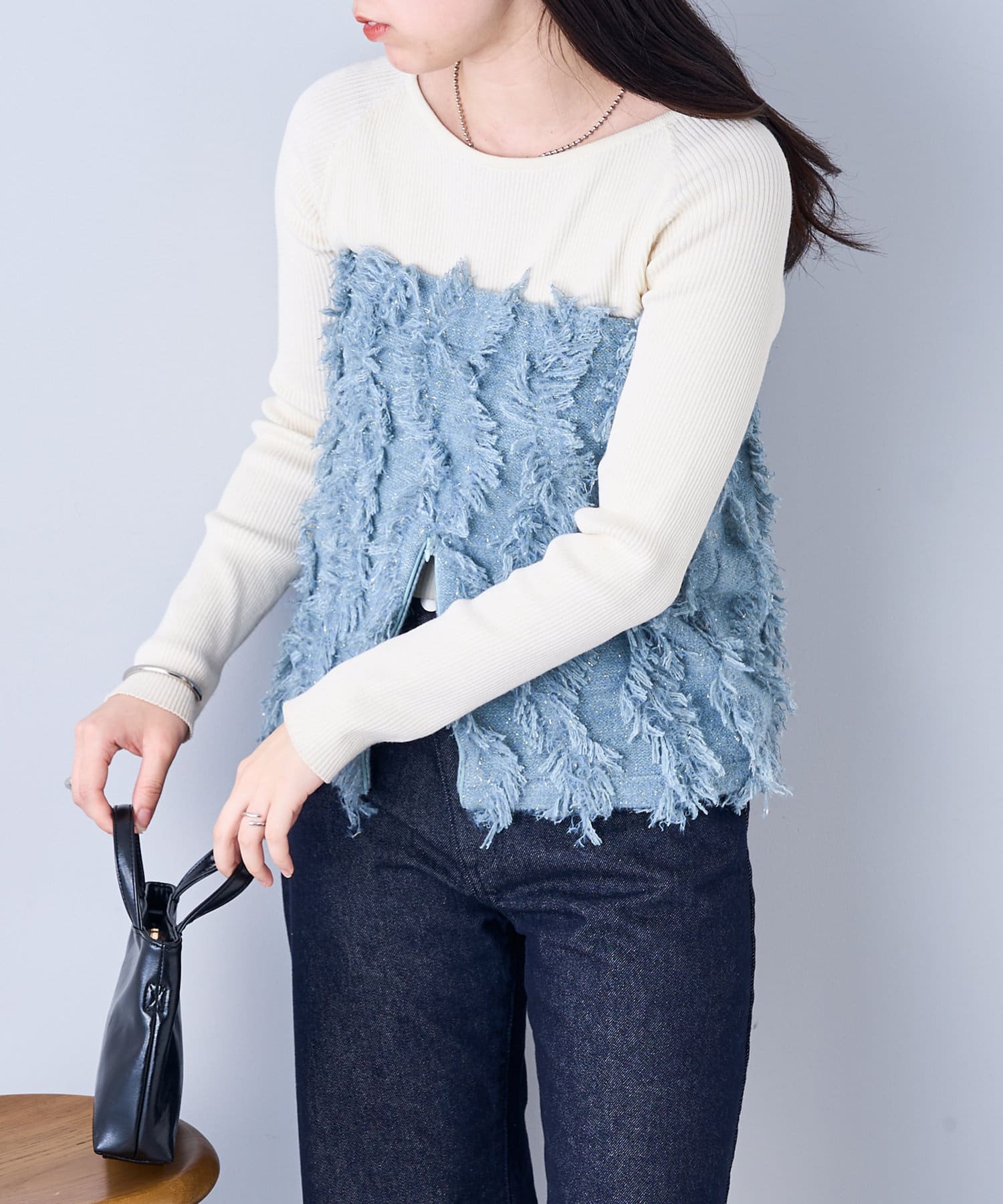 OUTLET(アウトレット) 【mystic】フリンジミニスカート