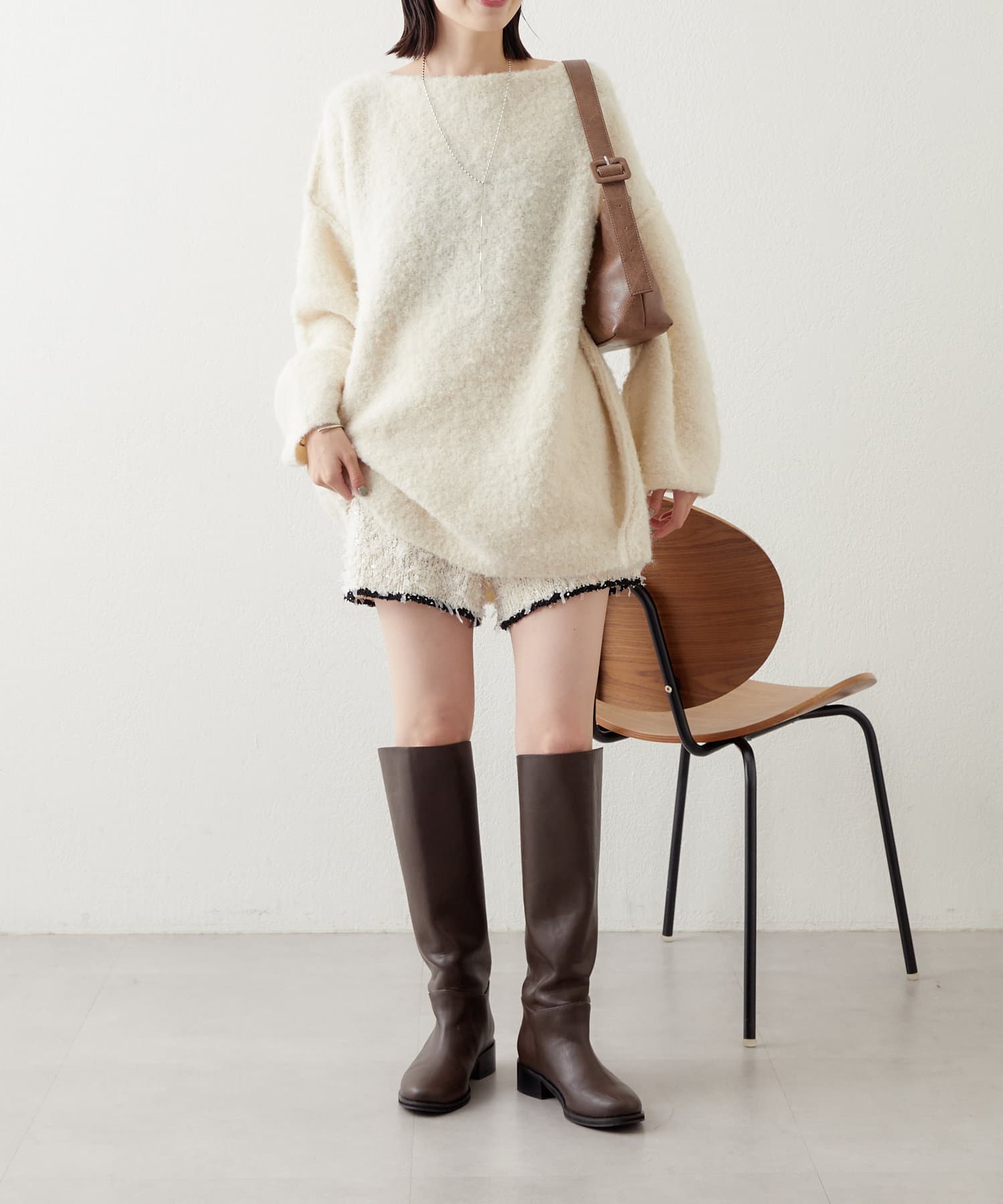 OUTLET(アウトレット) 【mystic】スパンコールニットパンツ