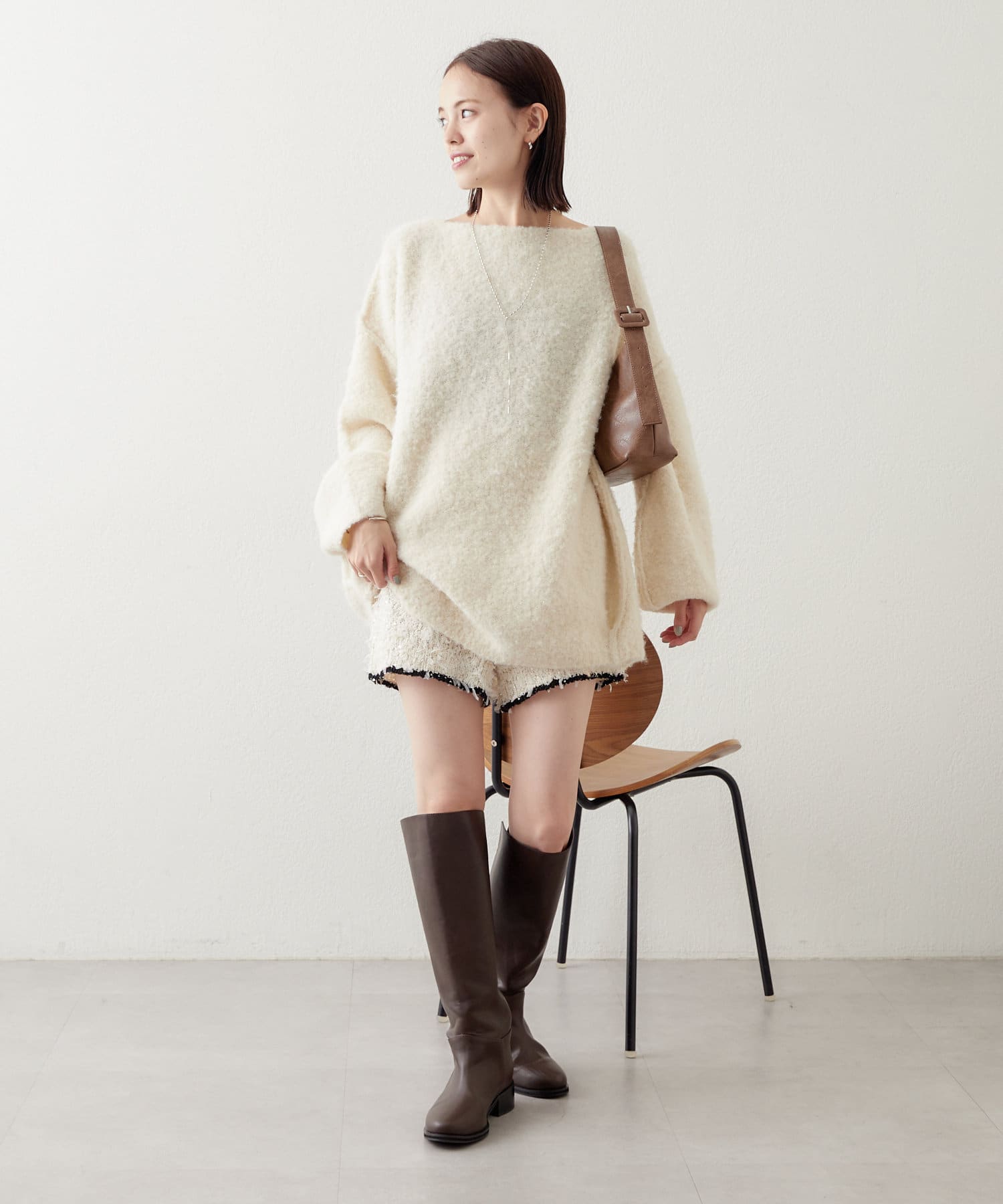 OUTLET(アウトレット) 【mystic】スパンコールニットパンツ