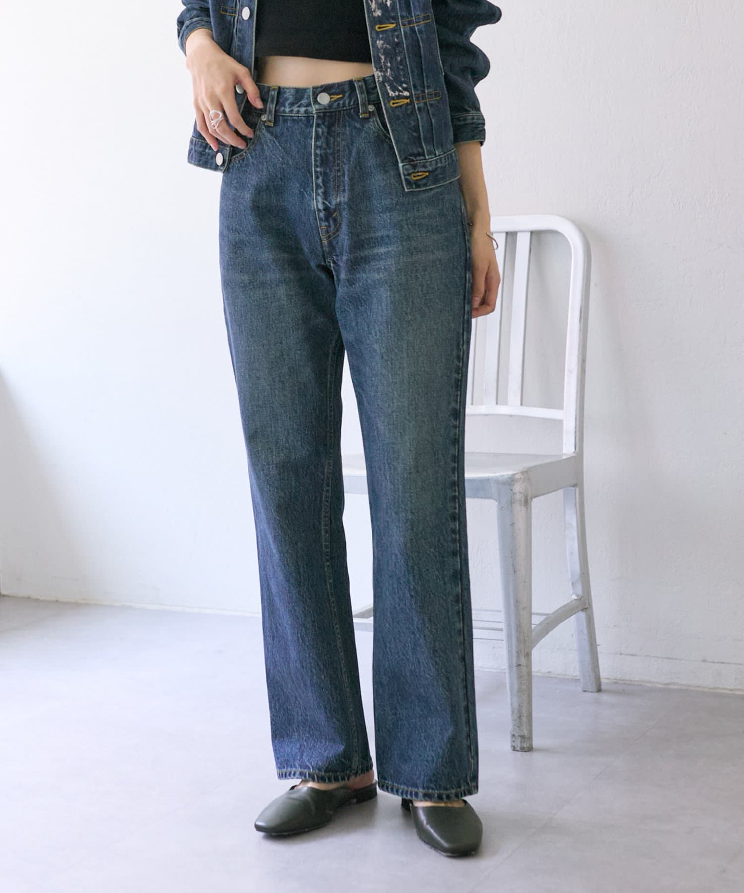 mystic】【ai no de】yuuka ペインターワイドパンツ PAL GROUP OUTLET  