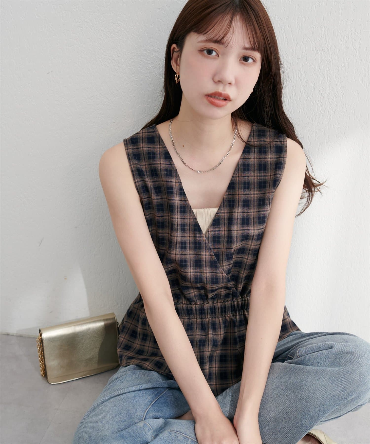natural couture(ナチュラルクチュール) 【WEB限定】２WAYカシュクールビスチェ