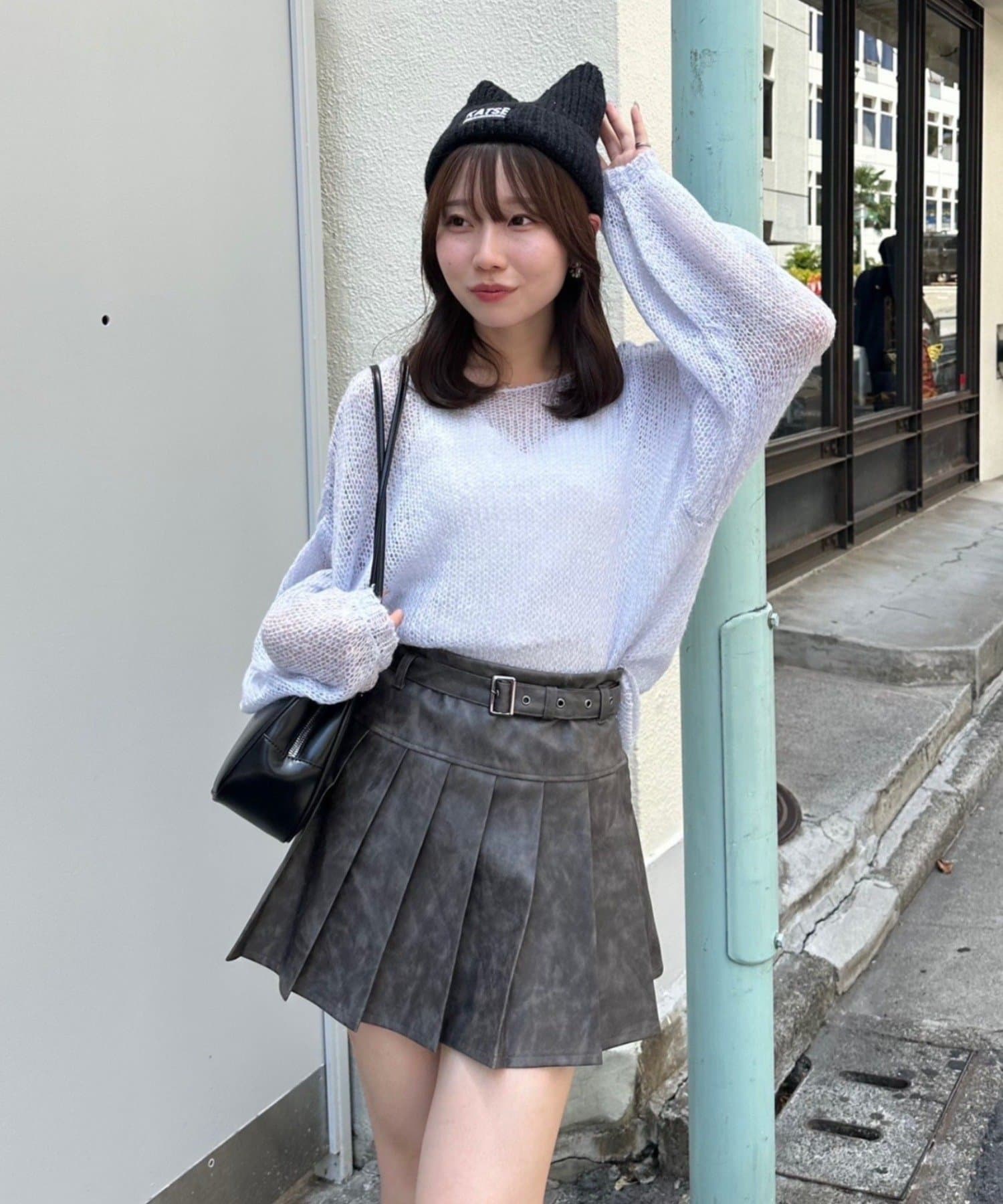 NICE CLAUP / OLIVE des OLIVE OUTLET(ナイスクラップ  / オリーブ デ オリーブ アウトレット) 【RMAF】ねこみみニット帽