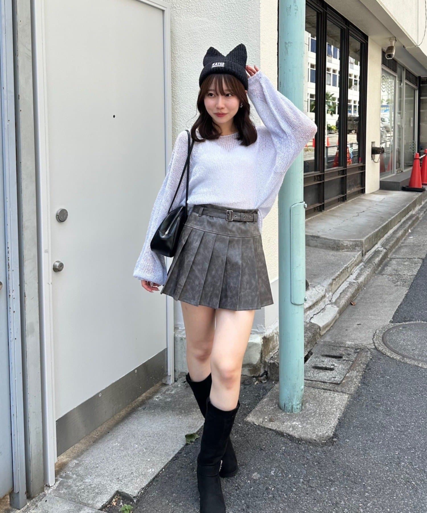 NICE CLAUP / OLIVE des OLIVE OUTLET(ナイスクラップ  / オリーブ デ オリーブ アウトレット) 【RMAF】ねこみみニット帽
