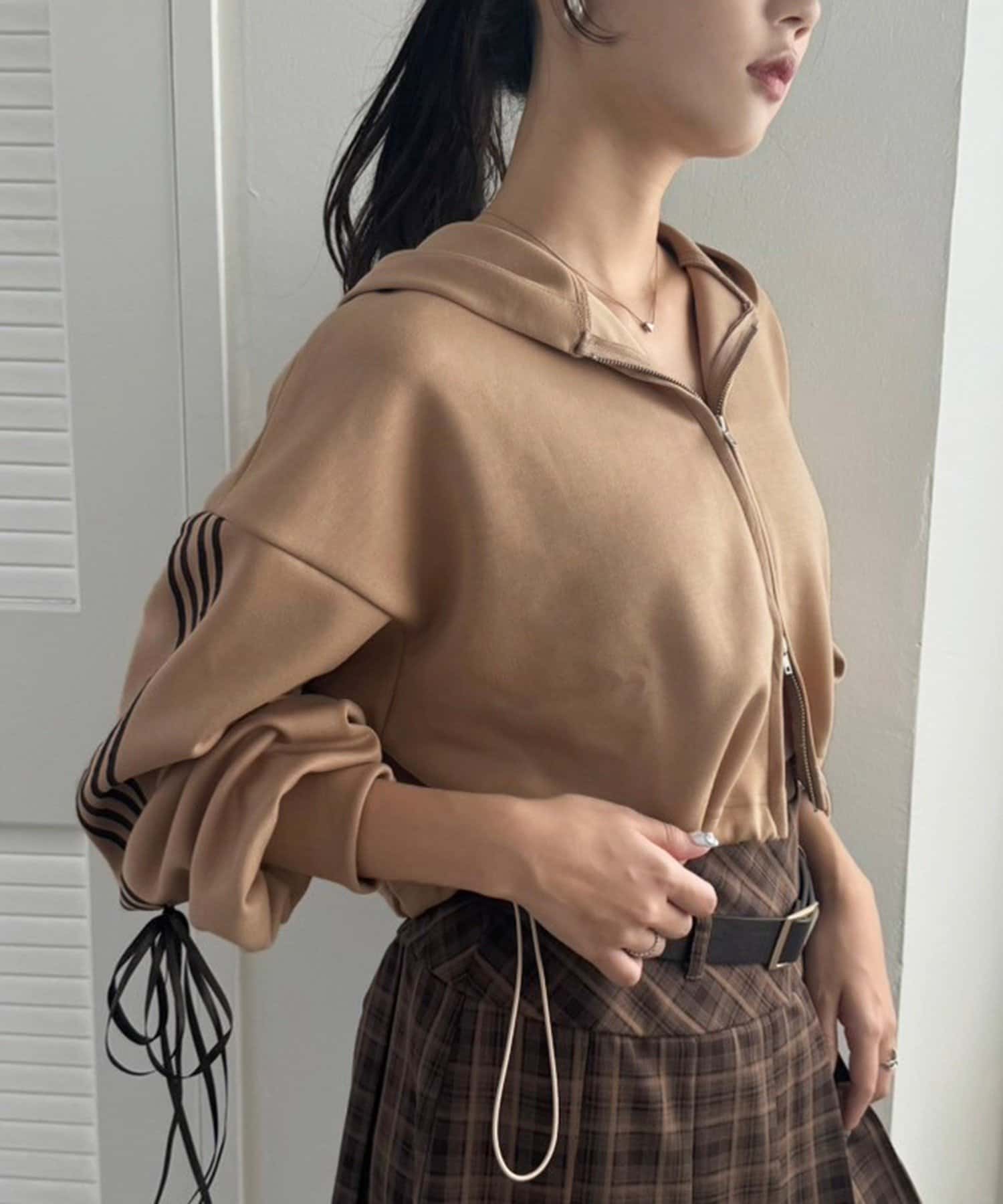 NICE CLAUP / OLIVE des OLIVE OUTLET(ナイスクラップ  / オリーブ デ オリーブ アウトレット) 【one after another】ラインパーカー