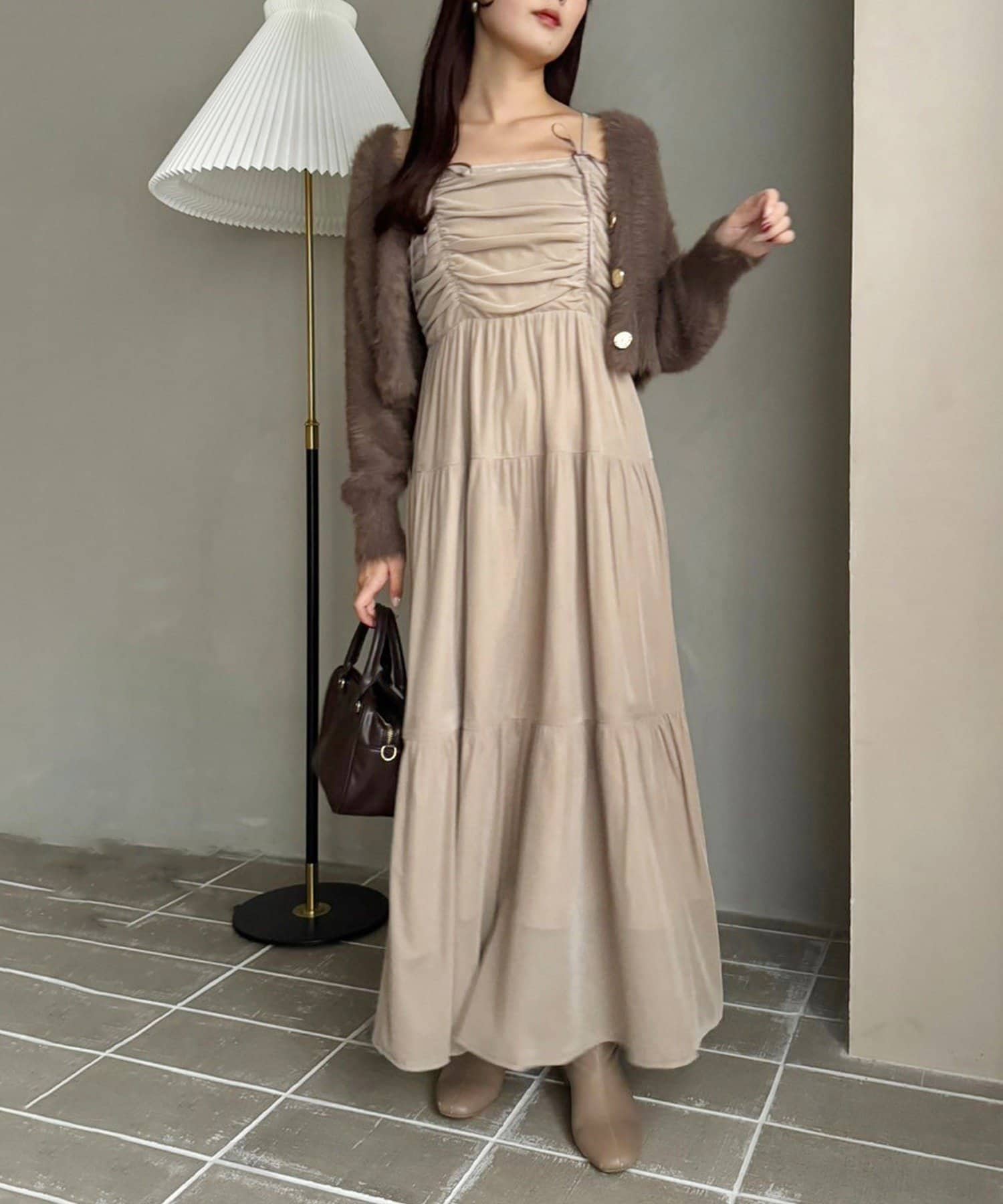 NICE CLAUP / OLIVE des OLIVE OUTLET(ナイスクラップ  / オリーブ デ オリーブ アウトレット) 【one after another】キャミワンピ