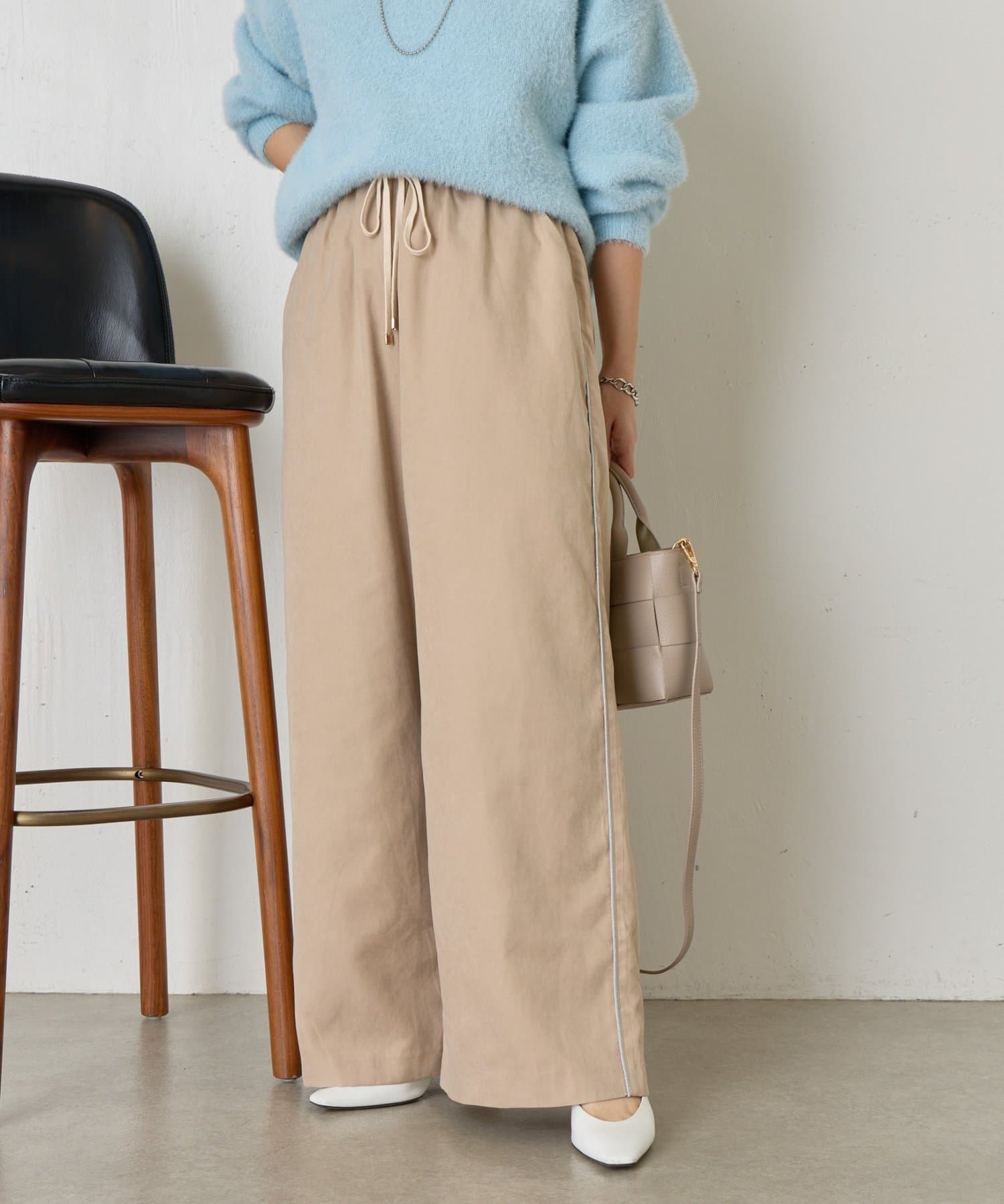 Jena　espace merveilleux(ジェナ　エスパスメルヴェイユ) 配色ラメラインパンツ