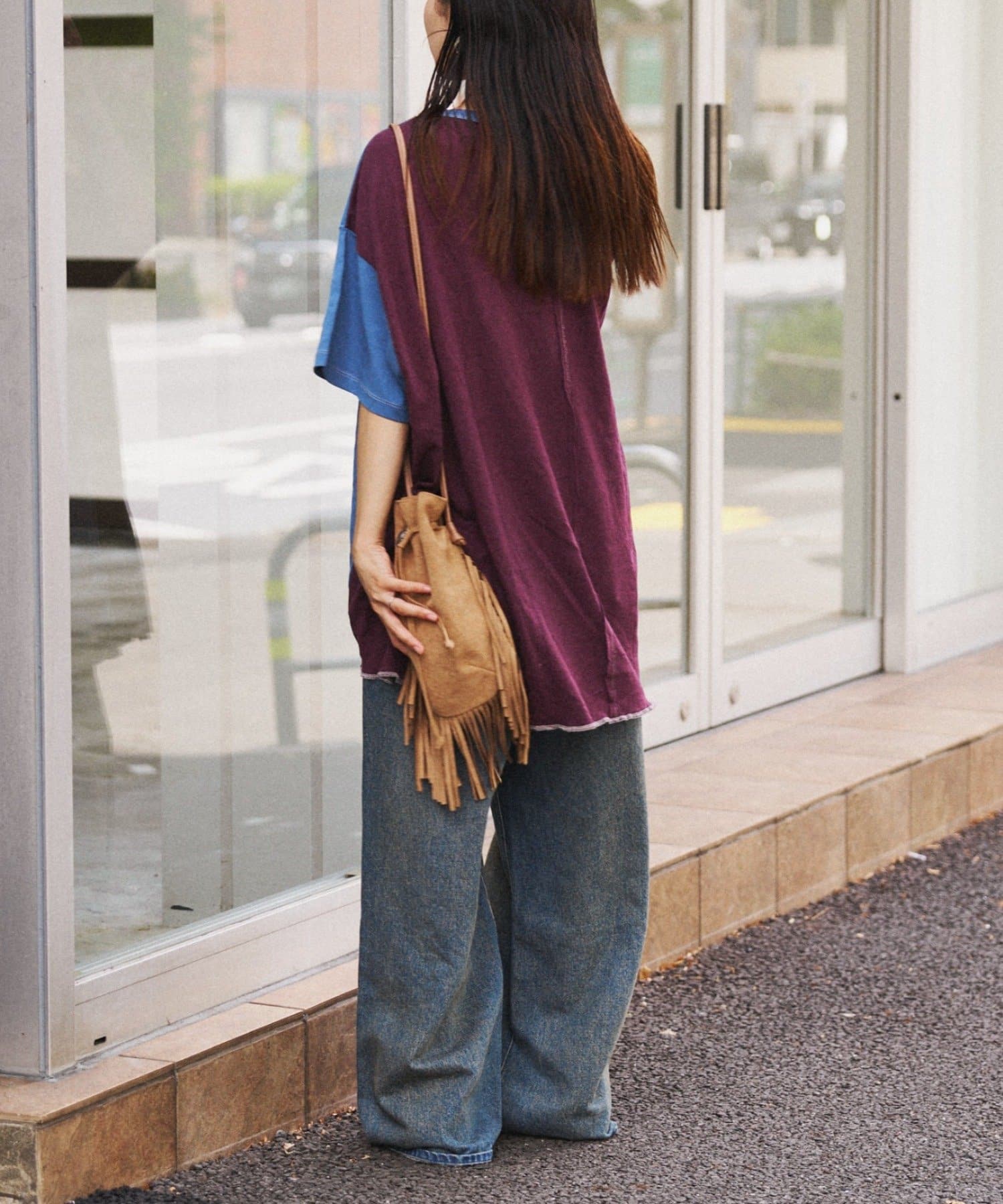 CIAOPANIC TYPY(チャオパニックティピー) etsintaリメイクカレッジアシメオーバーtee