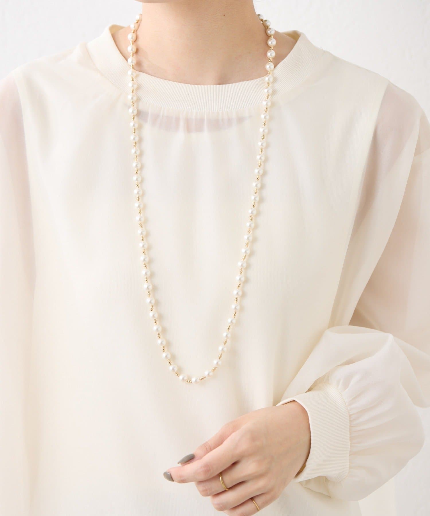 ear PAPILLONNER(イア パピヨネ) アクセントパールネックレス