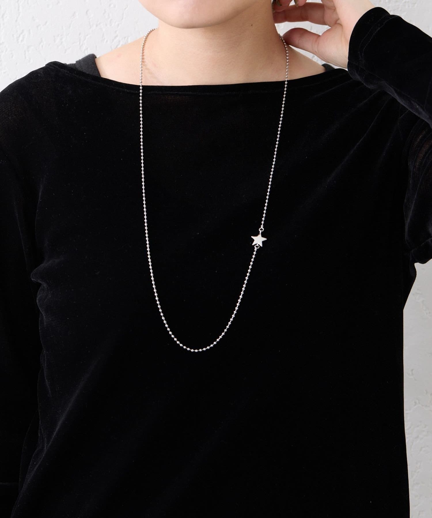 ear PAPILLONNER(イア パピヨネ) 《WEB限定》ボールチェーンスターネックレス