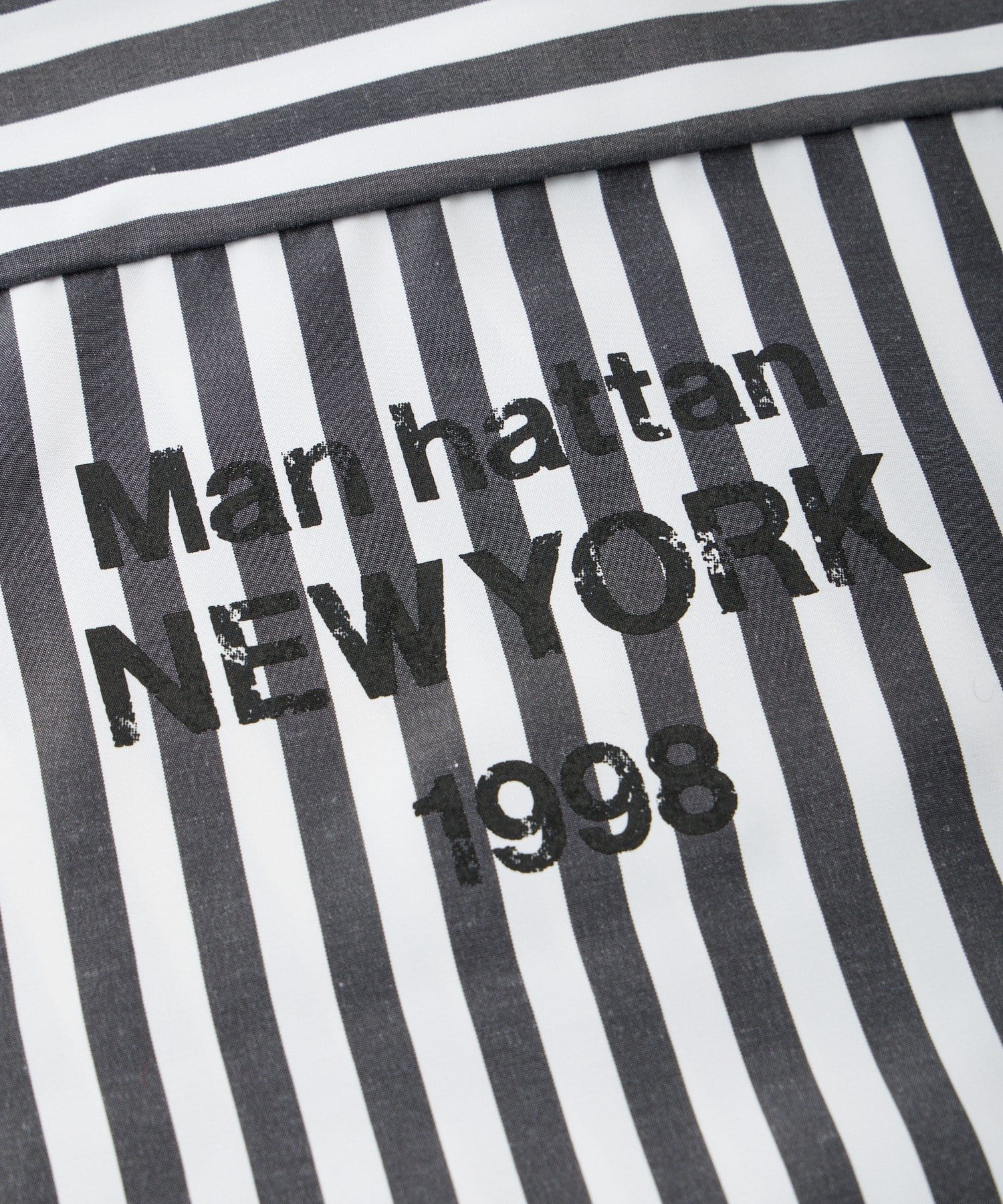 RIVE DROITE(リヴドロワ) 【遊び心満載】バックプリント2WAYストライプシャツ