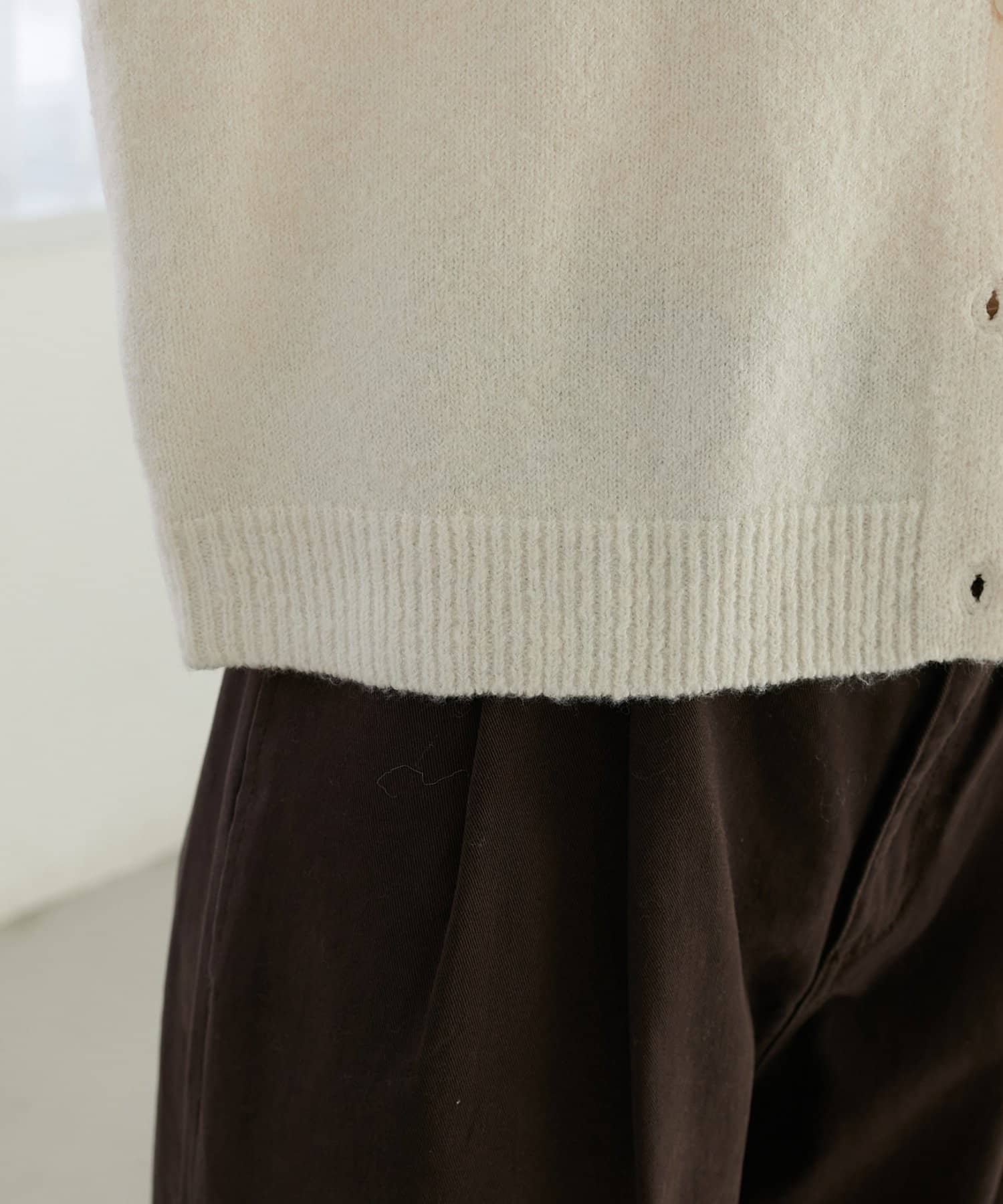 DISCOAT(ディスコート) 【着回し万能◎/WEB限定】クルーネックニットカーディガン