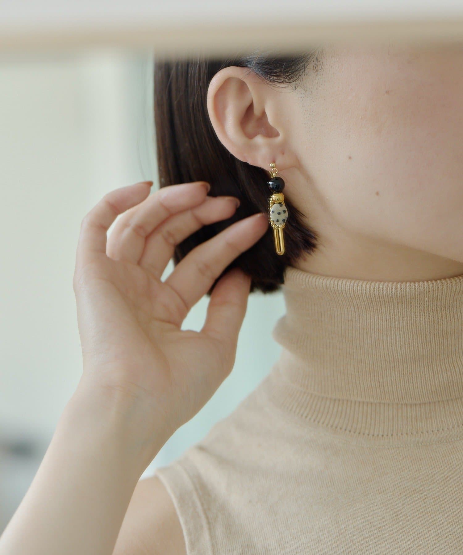 ear PAPILLONNER(イア パピヨネ) 《金属アレルギー対応/ステンレス》ダルメシアンピアス