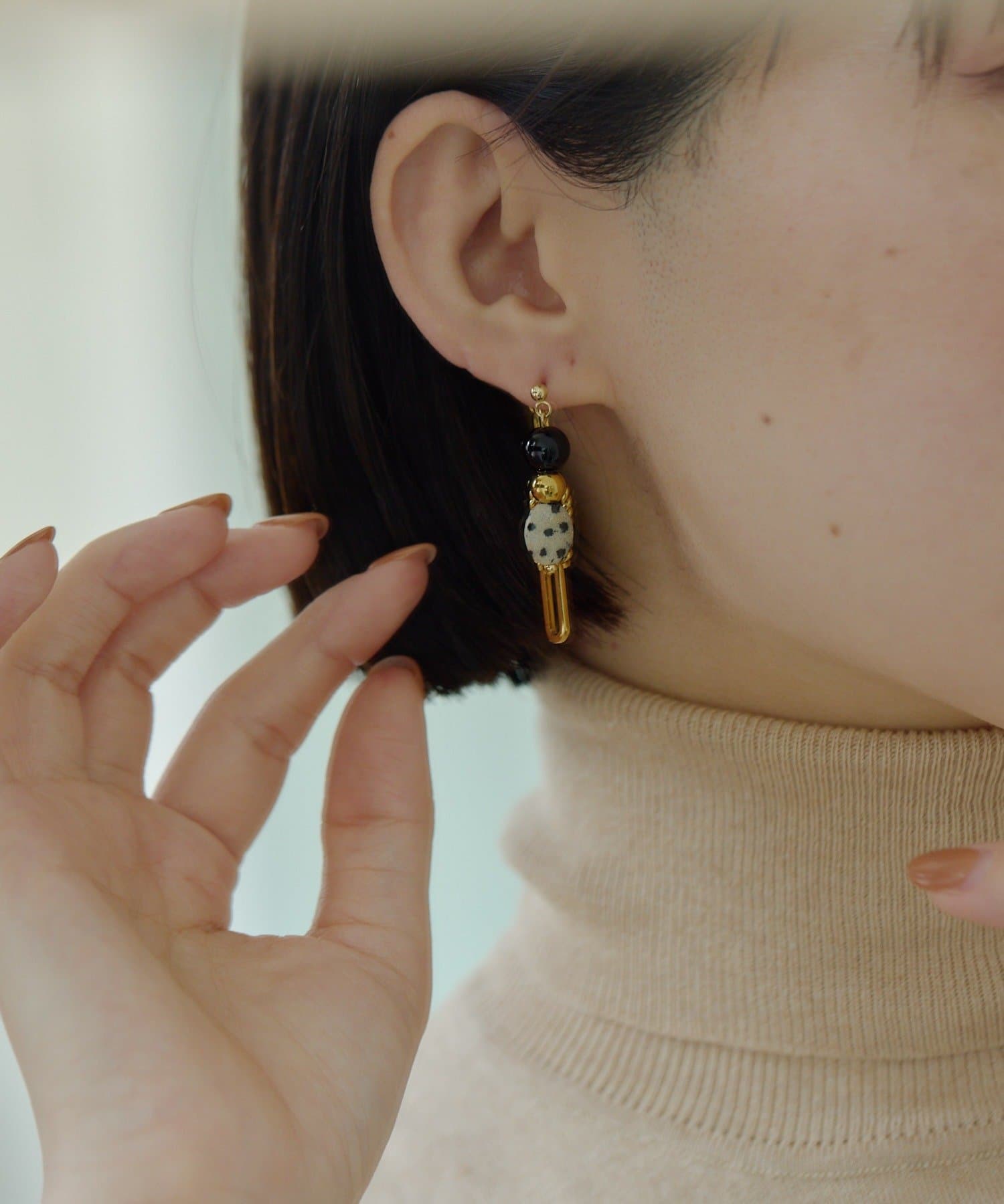 ear PAPILLONNER(イア パピヨネ) 《金属アレルギー対応/ステンレス》ダルメシアンピアス