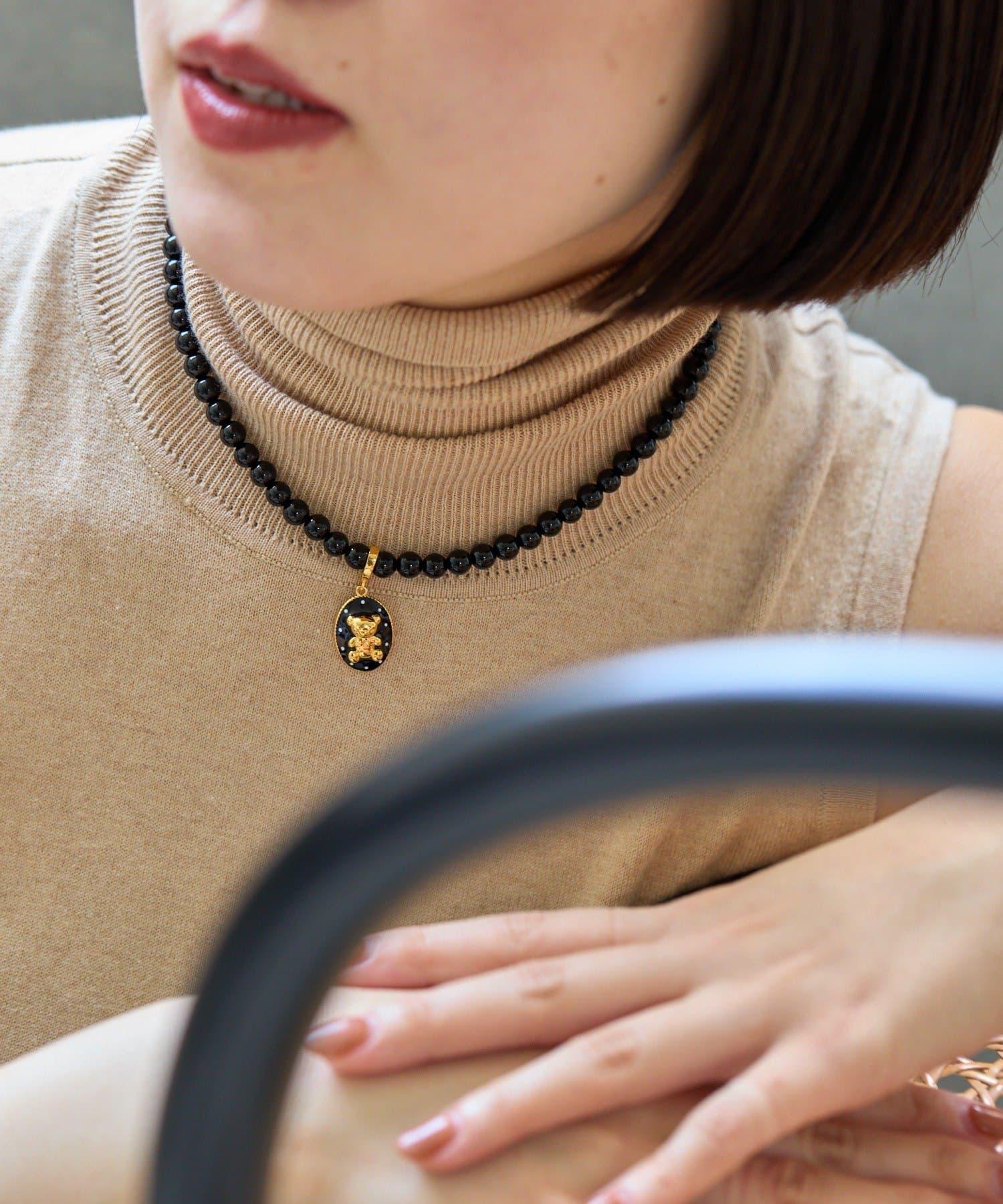 ear PAPILLONNER(イア パピヨネ) 《WEB＆一部店舗限定》ドットテディネックレス