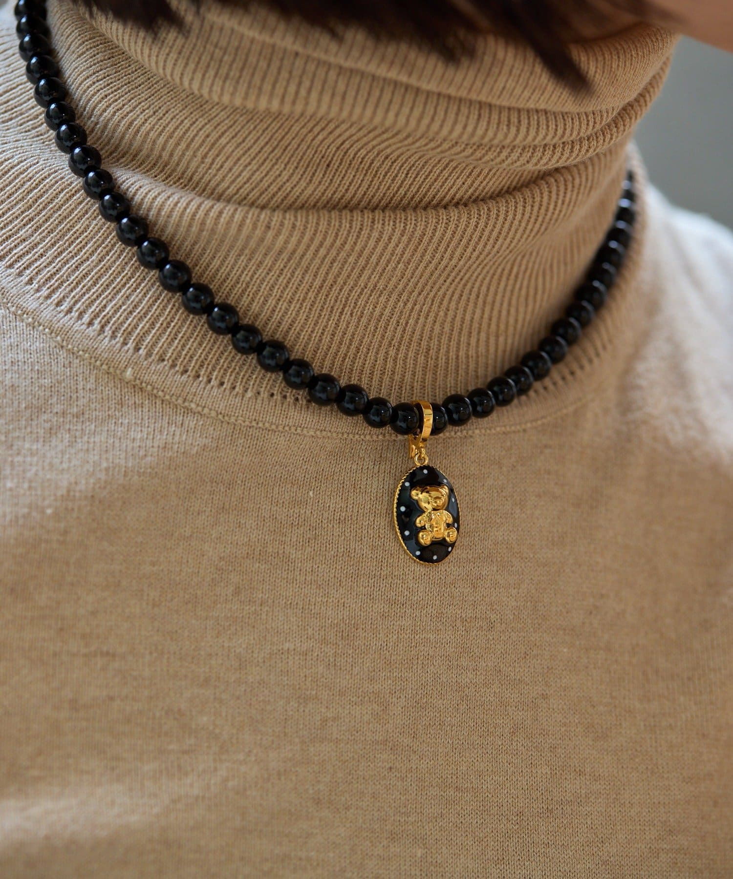 ear PAPILLONNER(イア パピヨネ) 《WEB＆一部店舗限定》ドットテディネックレス