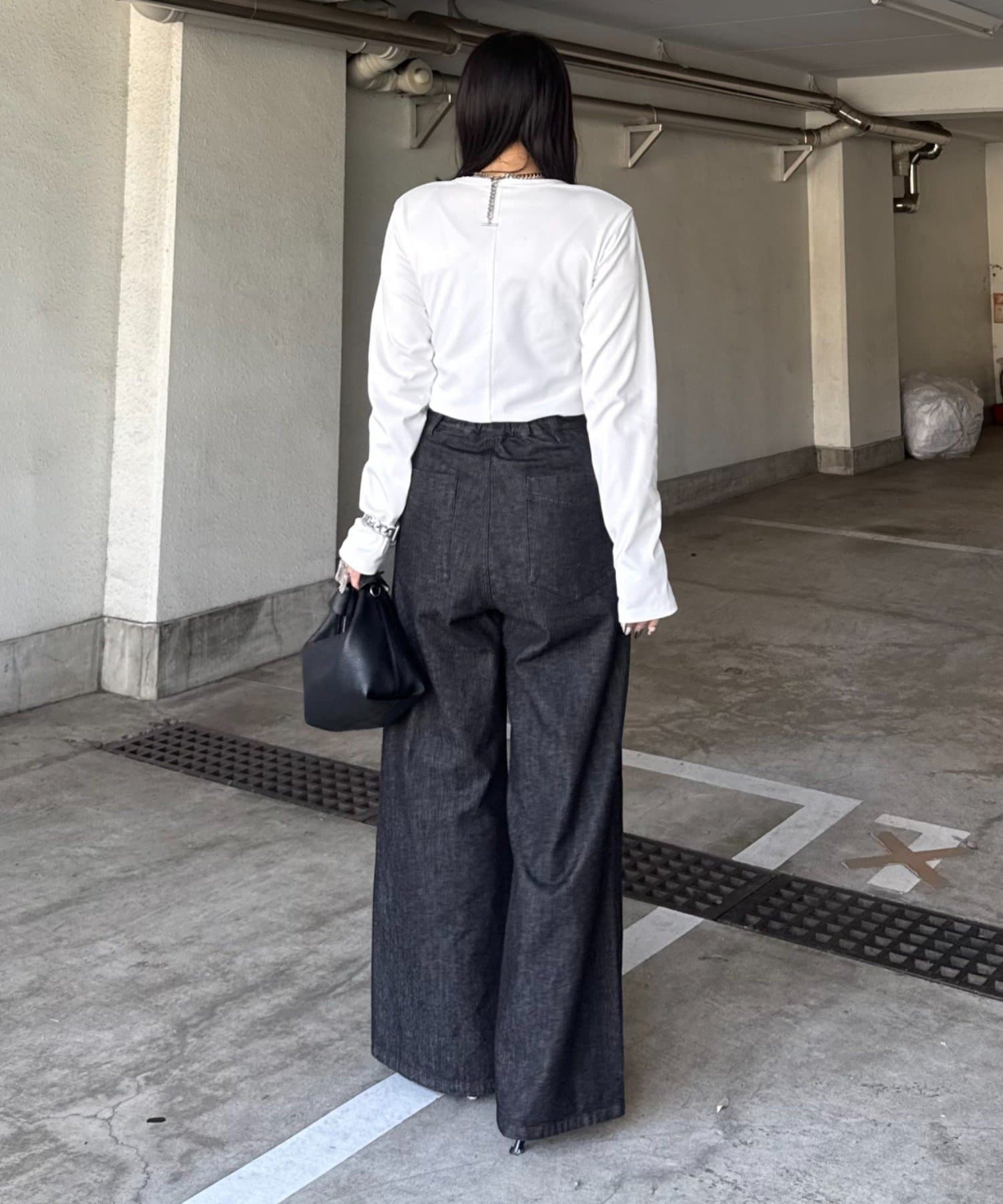 Lui's(ルイス) タックワイドデニム