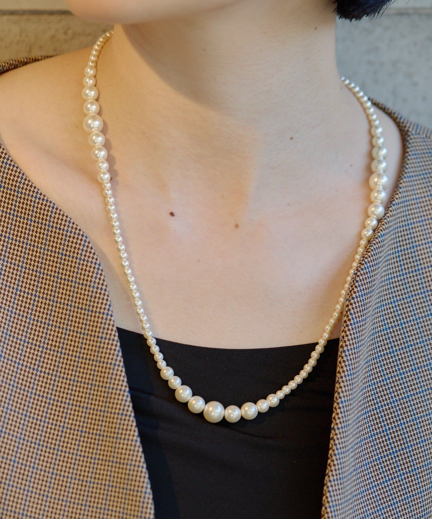 ear PAPILLONNER(イア パピヨネ) グラデパールマグネットネックレス