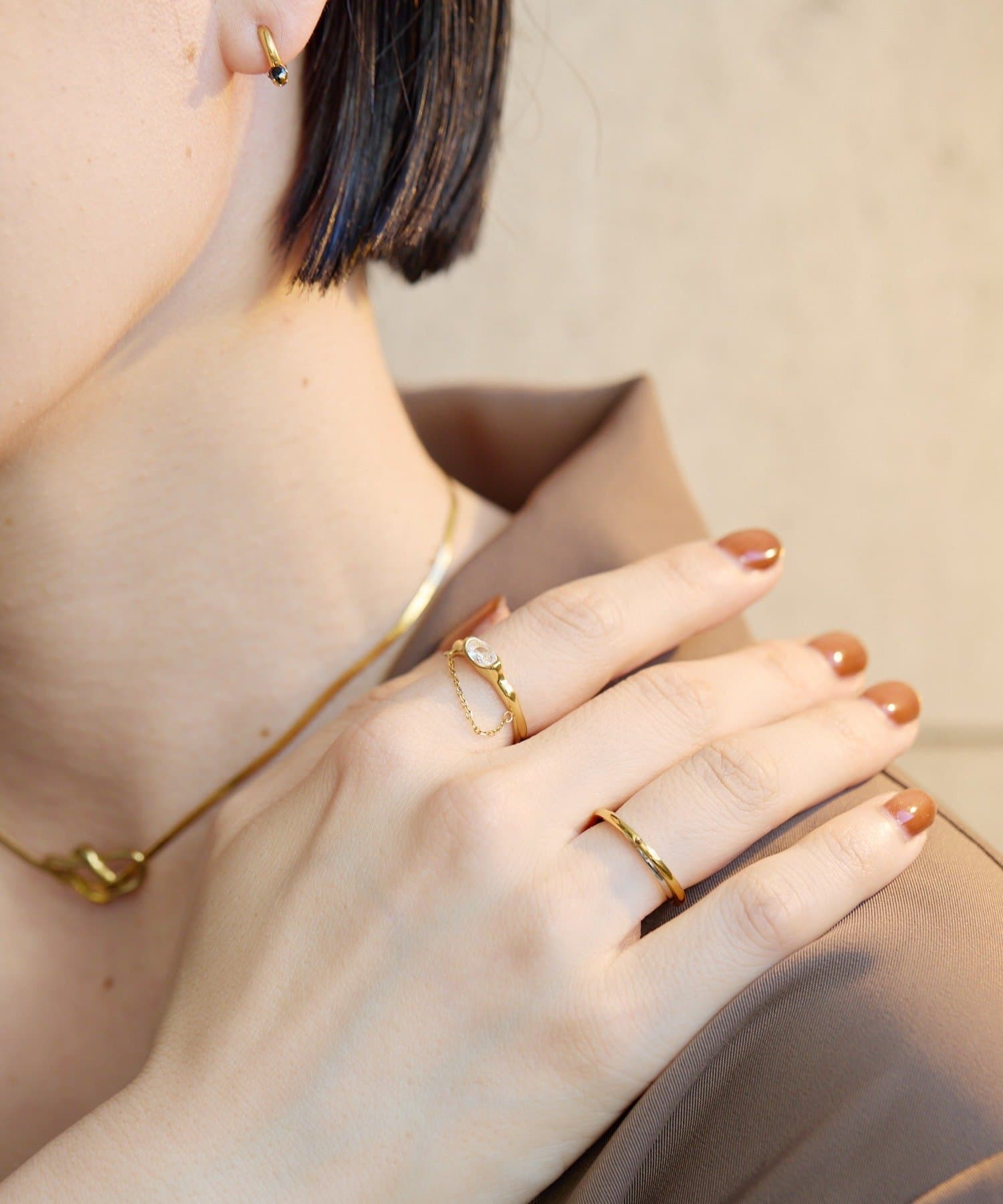 ear PAPILLONNER(イア パピヨネ) 《金属アレルギー対応/ステンレス》フロントチェーンリング