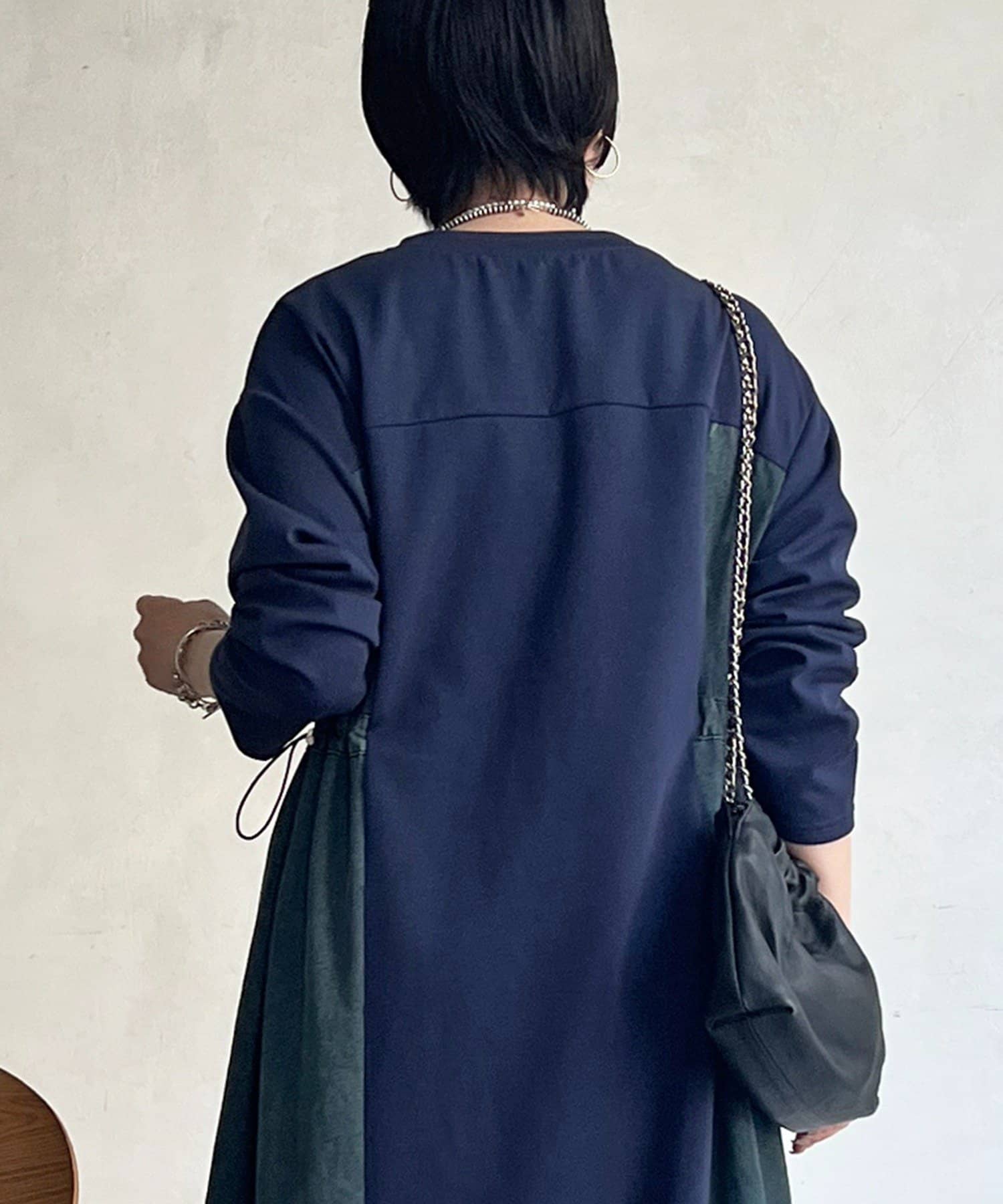 un dix cors(アンディコール) 【新色追加】デニム切替ワンピース