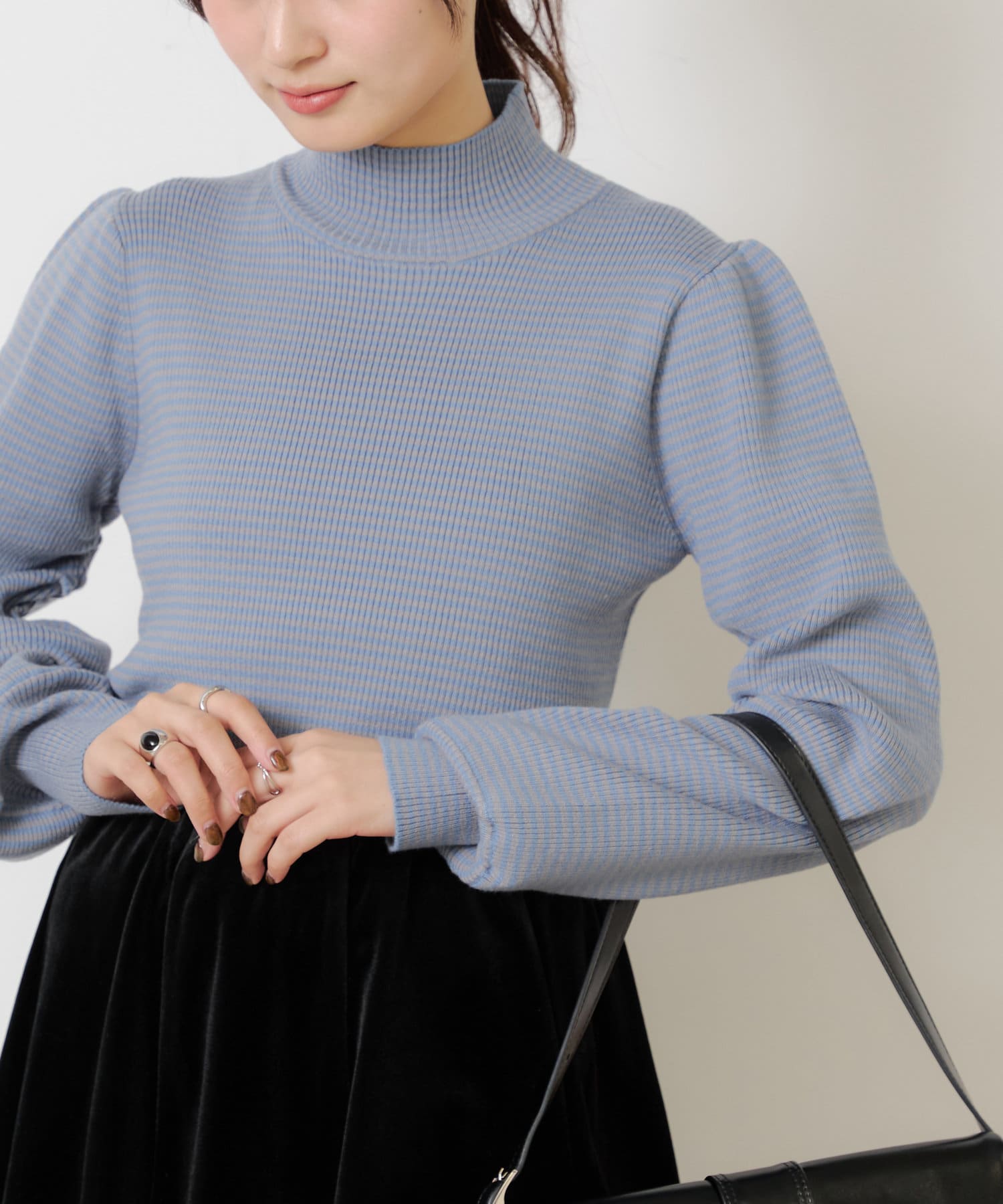 OUTLET(アウトレット) 【Kastane】ハイネックリブニット